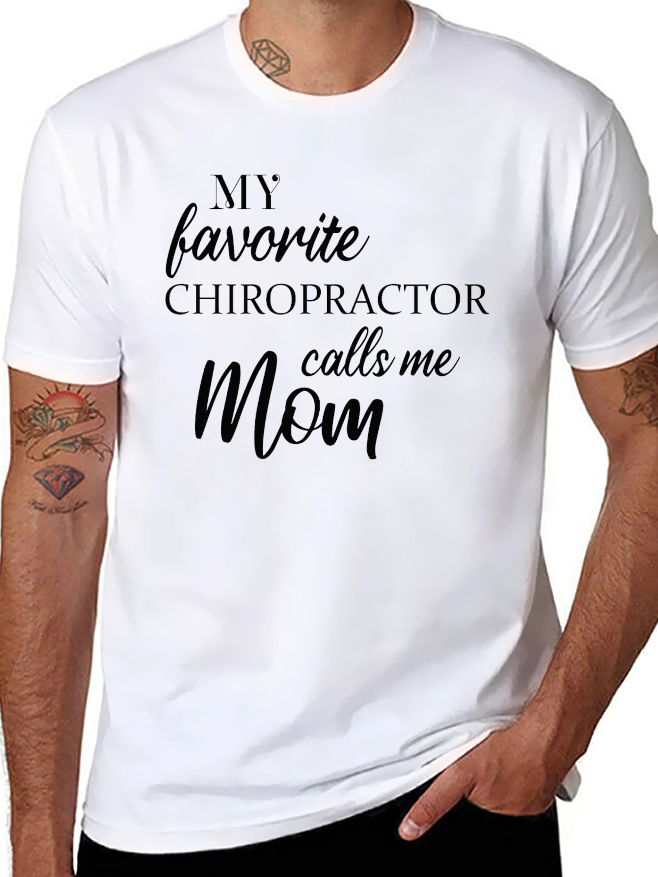 Chiropractors Mom T-Shirt - Black