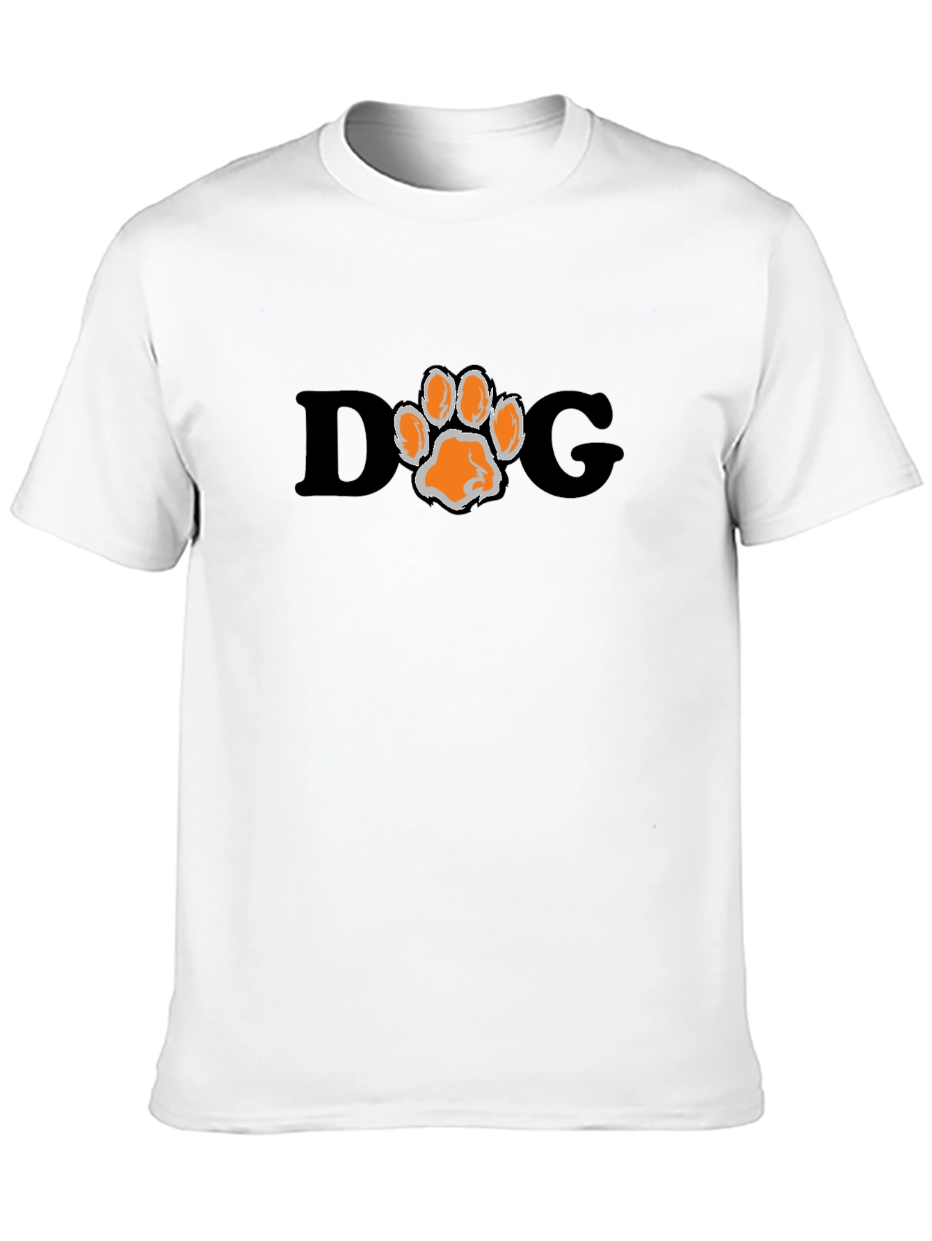 Dog Paw Print Graphic Black T-Shirt