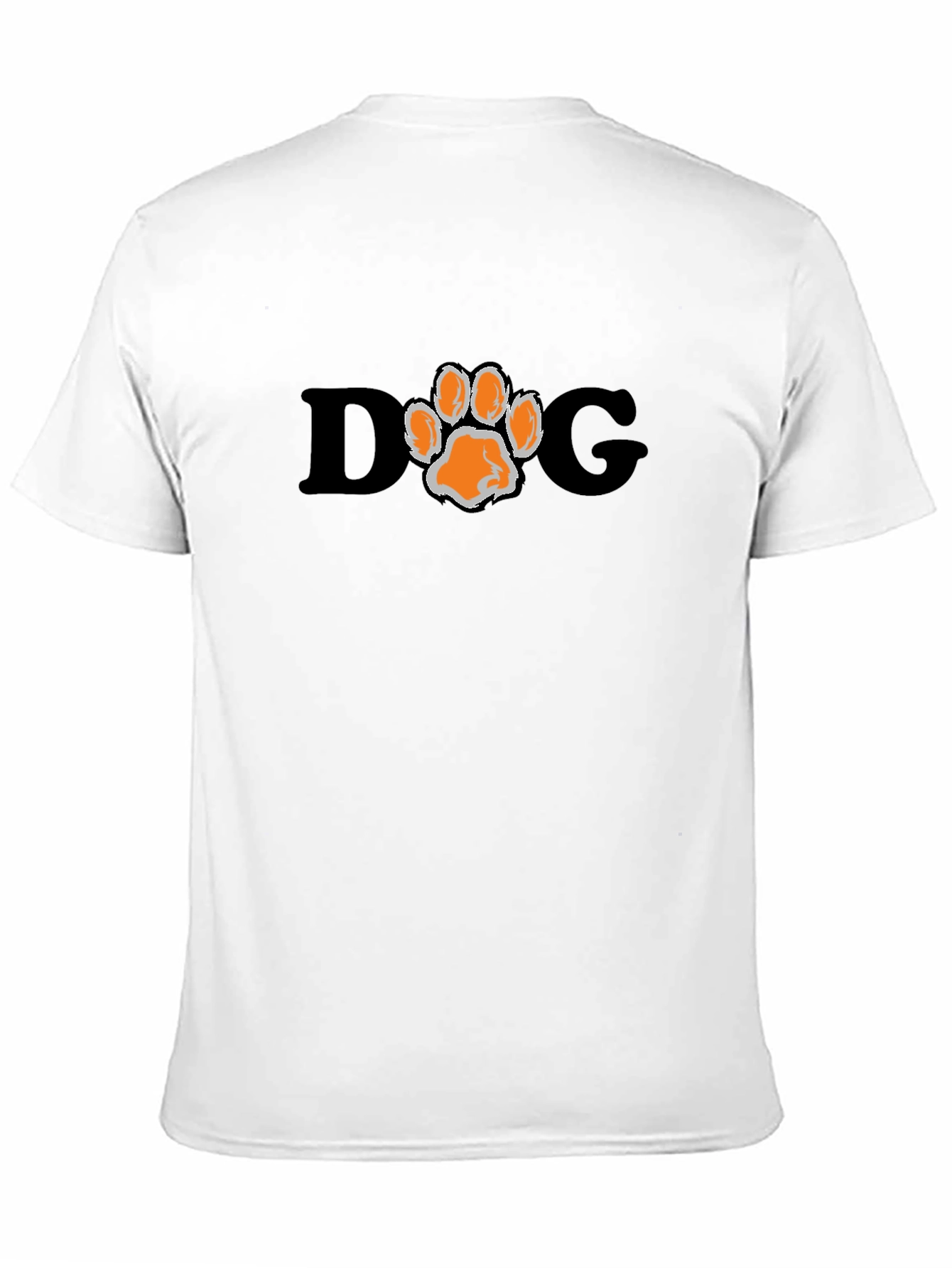 Dog Paw Print Graphic Black T-Shirt