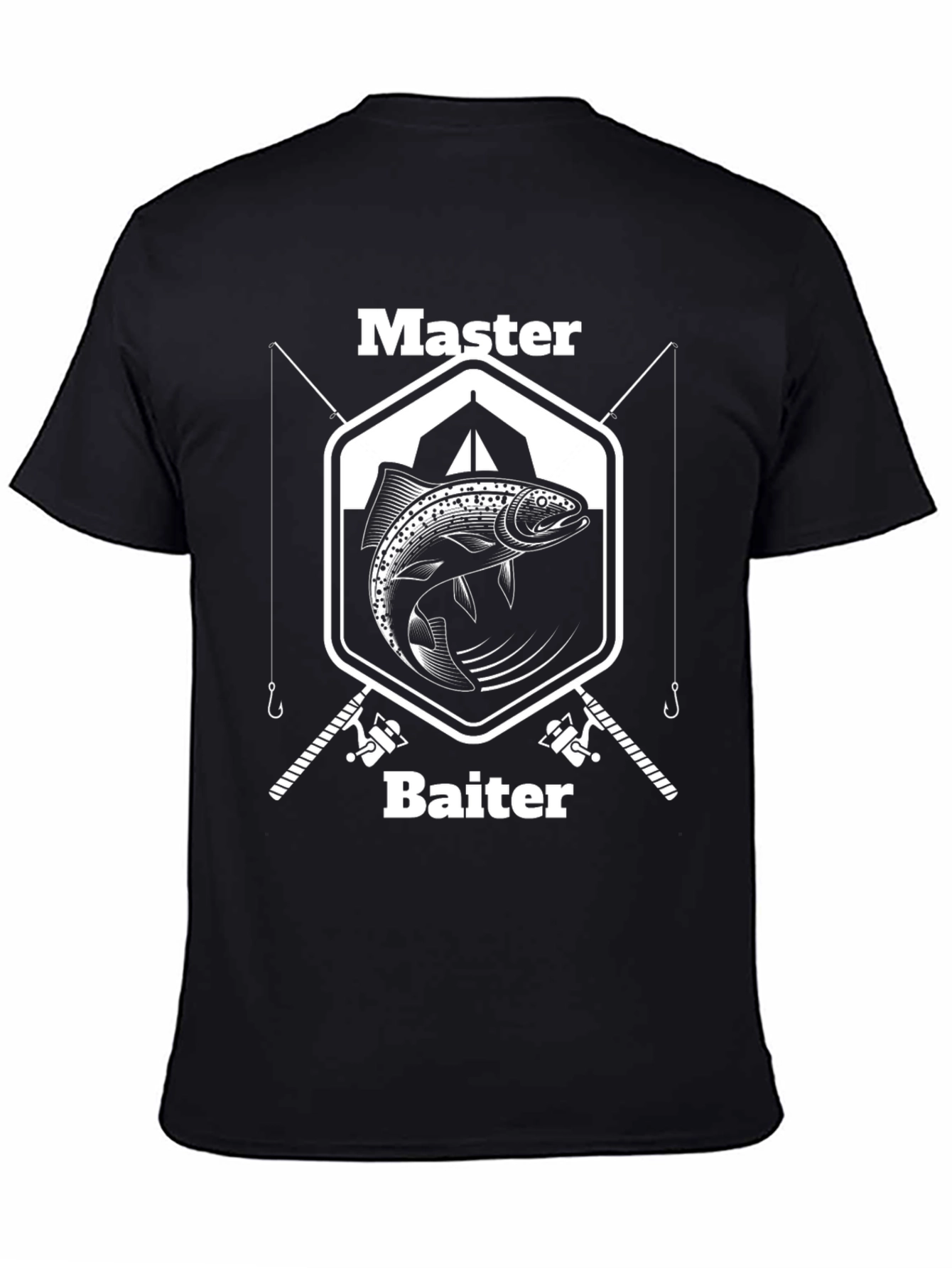 Master Baiter T-Shirt Fishing Humor Graphic Tee