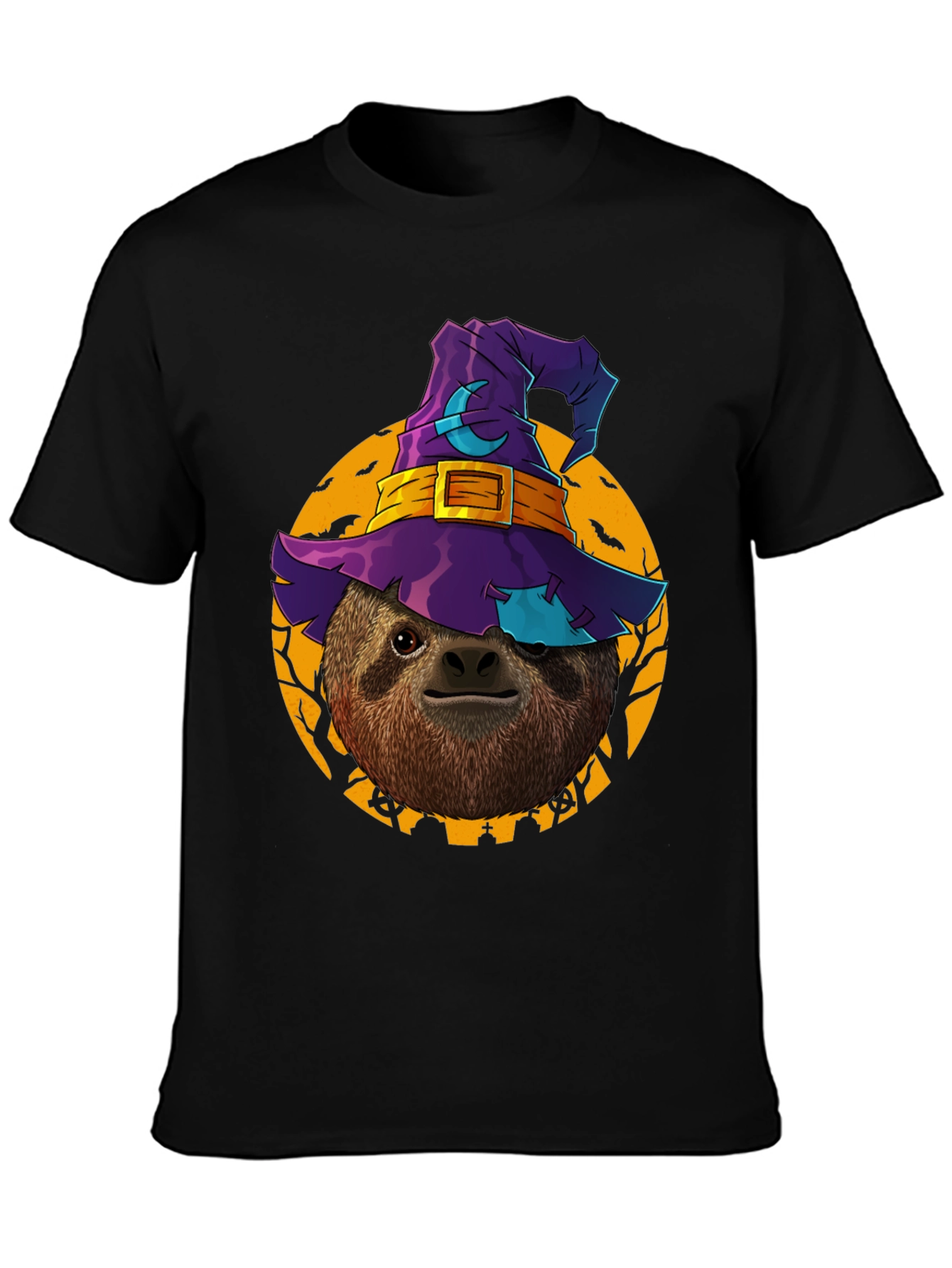 Halloween Sloth Witch T-Shirt - Spooky & Fun