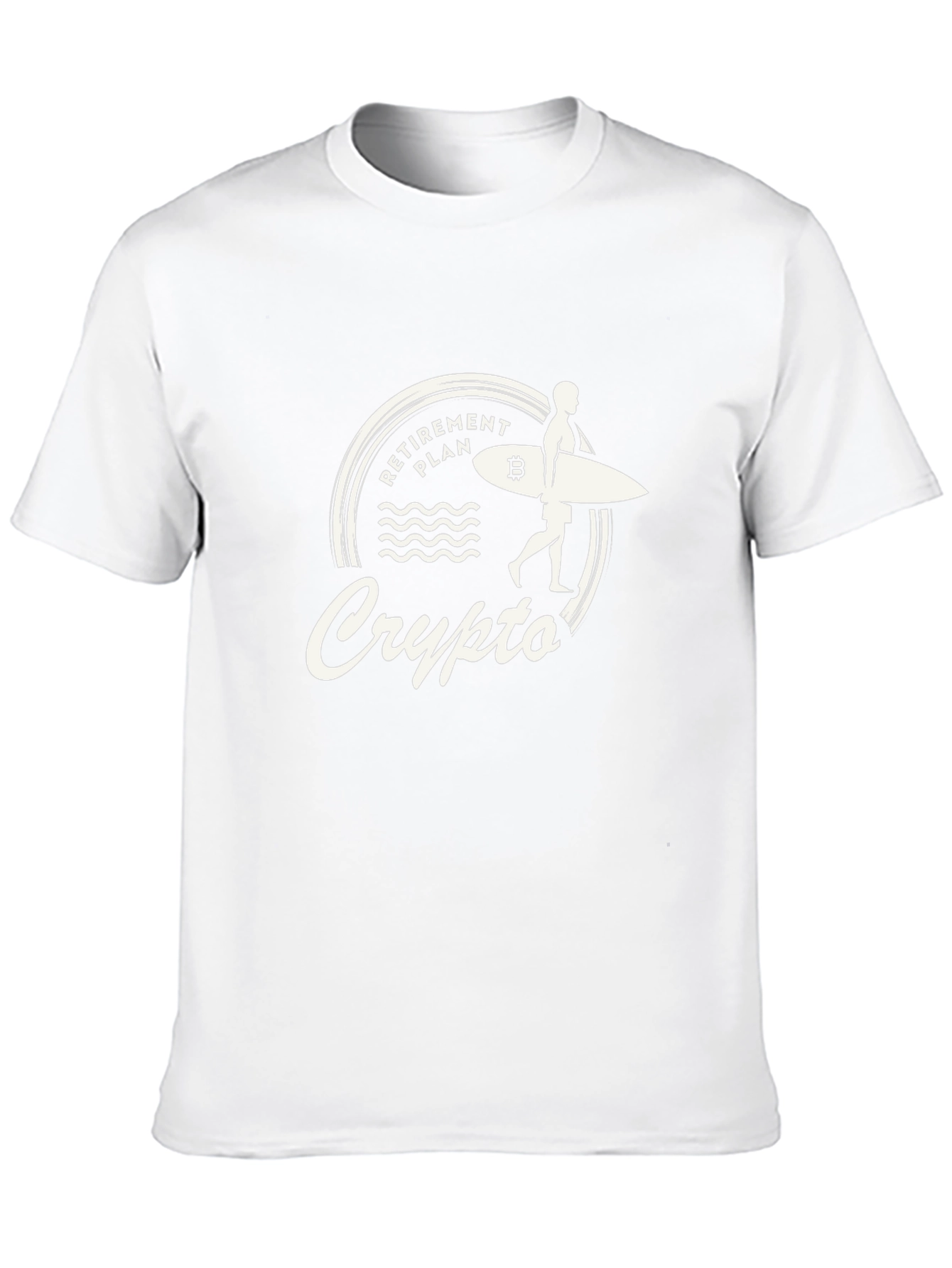 Crypto Retirement Plan T-Shirt Bitcoin Surfer Tee