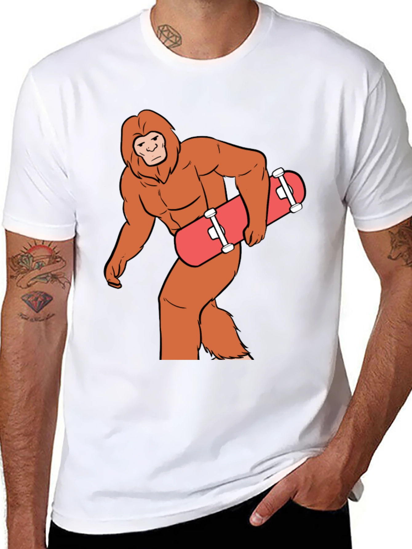 Sasquatch Skateboarding Graphic T-Shirt