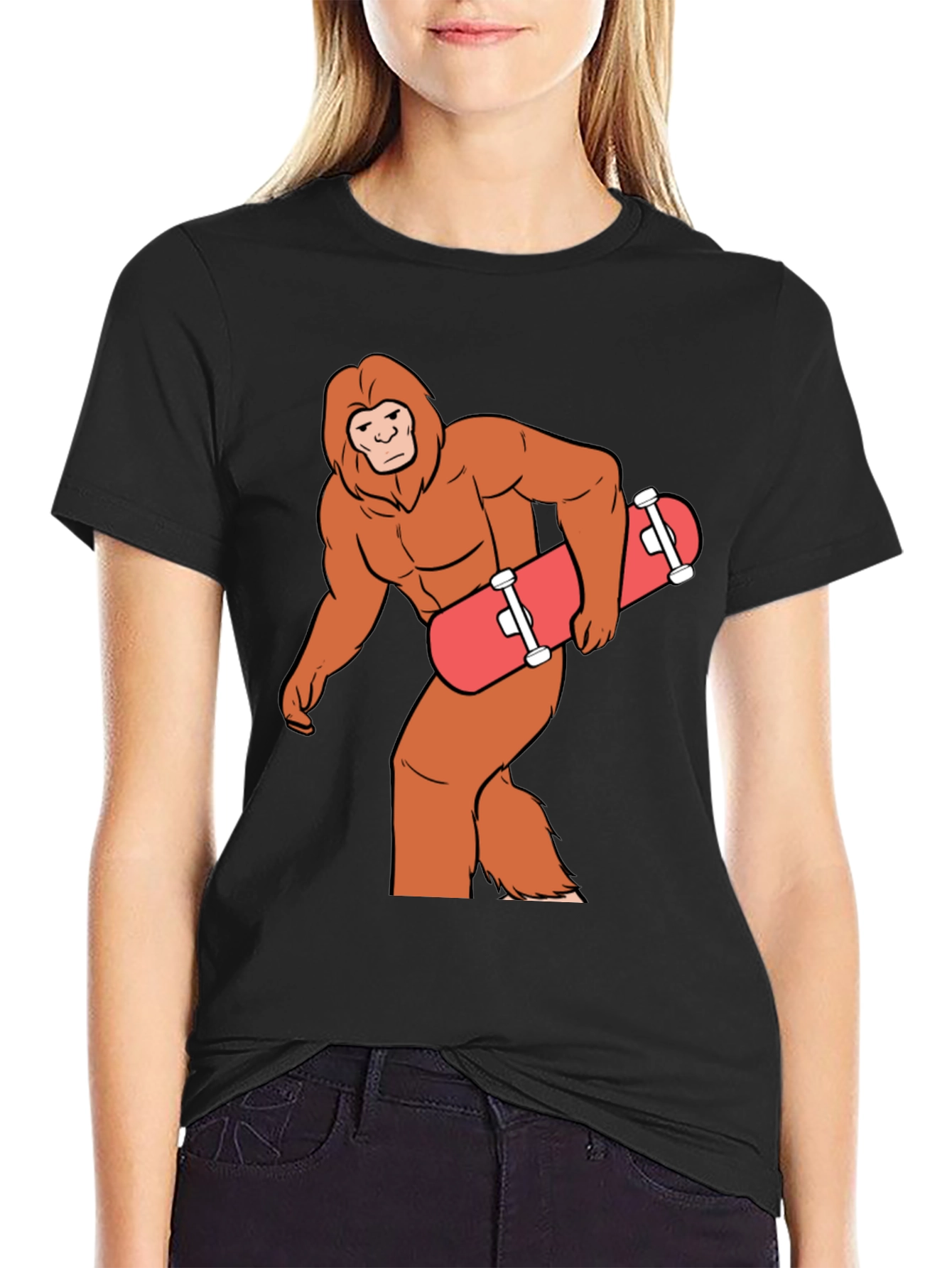 Sasquatch Skateboarding Graphic T-Shirt