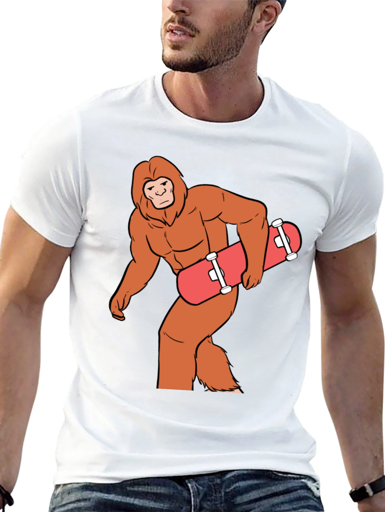 Sasquatch Skateboarding Graphic T-Shirt