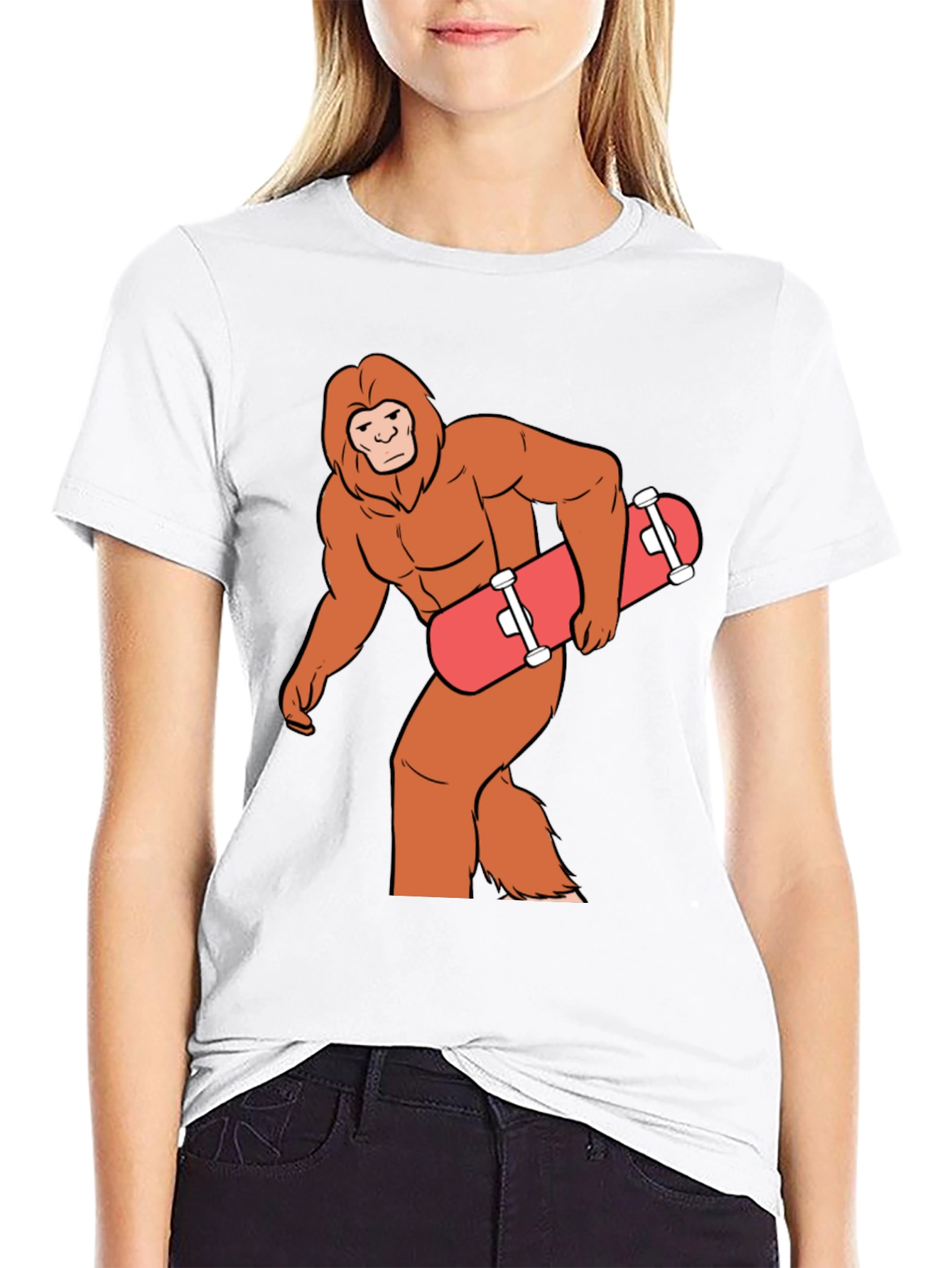 Sasquatch Skateboarding Graphic T-Shirt