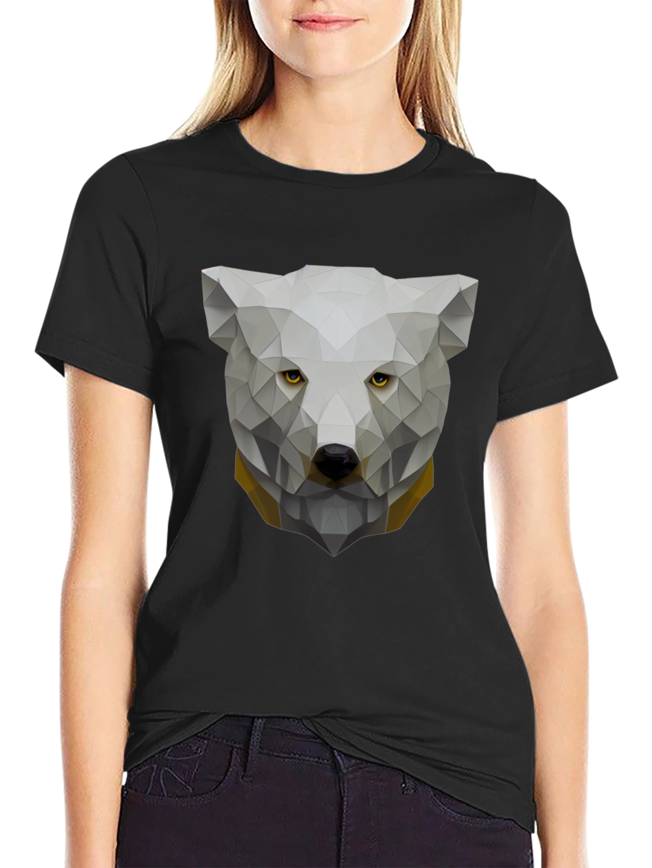 Geometric Polar Bear Graphic Tee