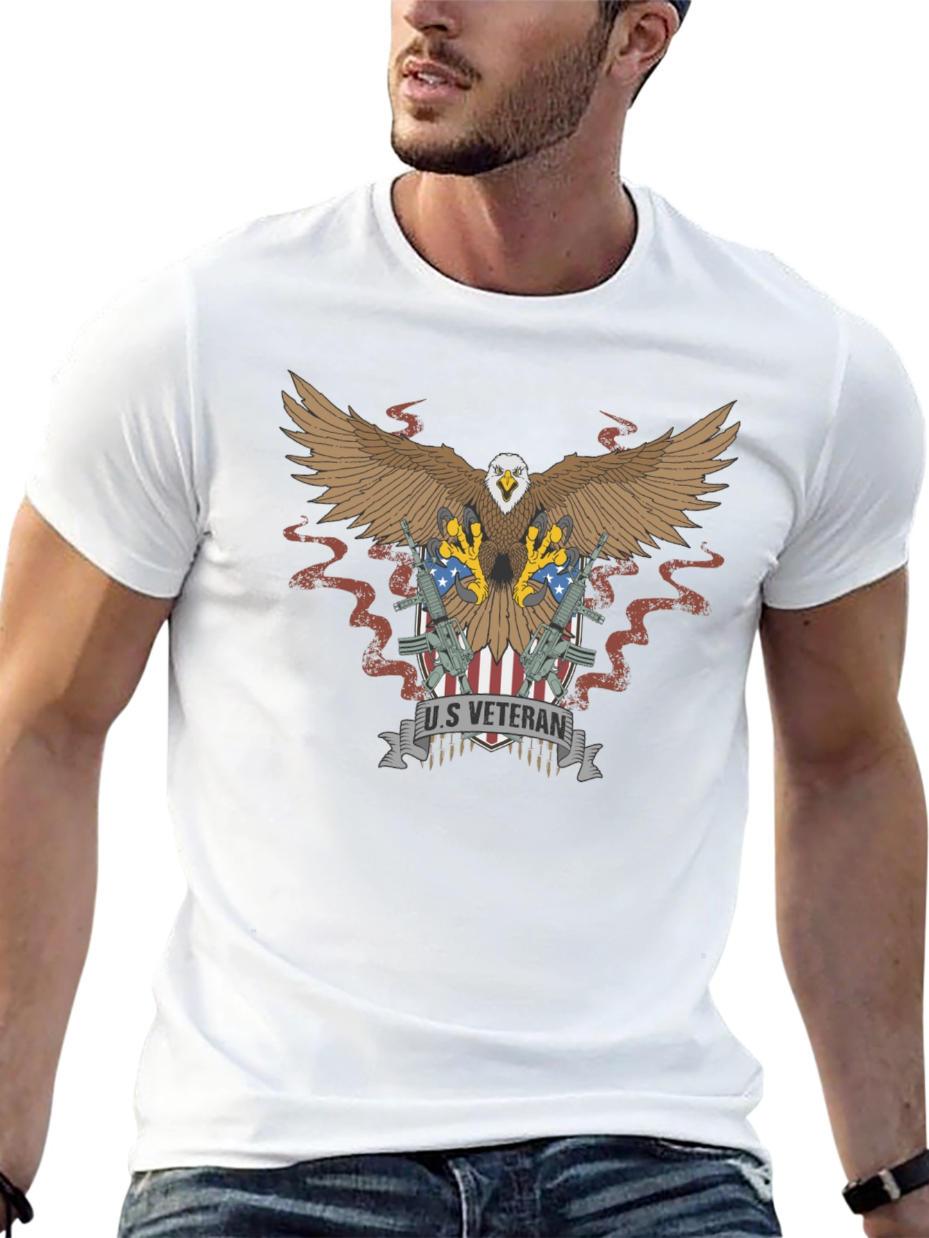 US Veteran Eagle Graphic T-Shirt