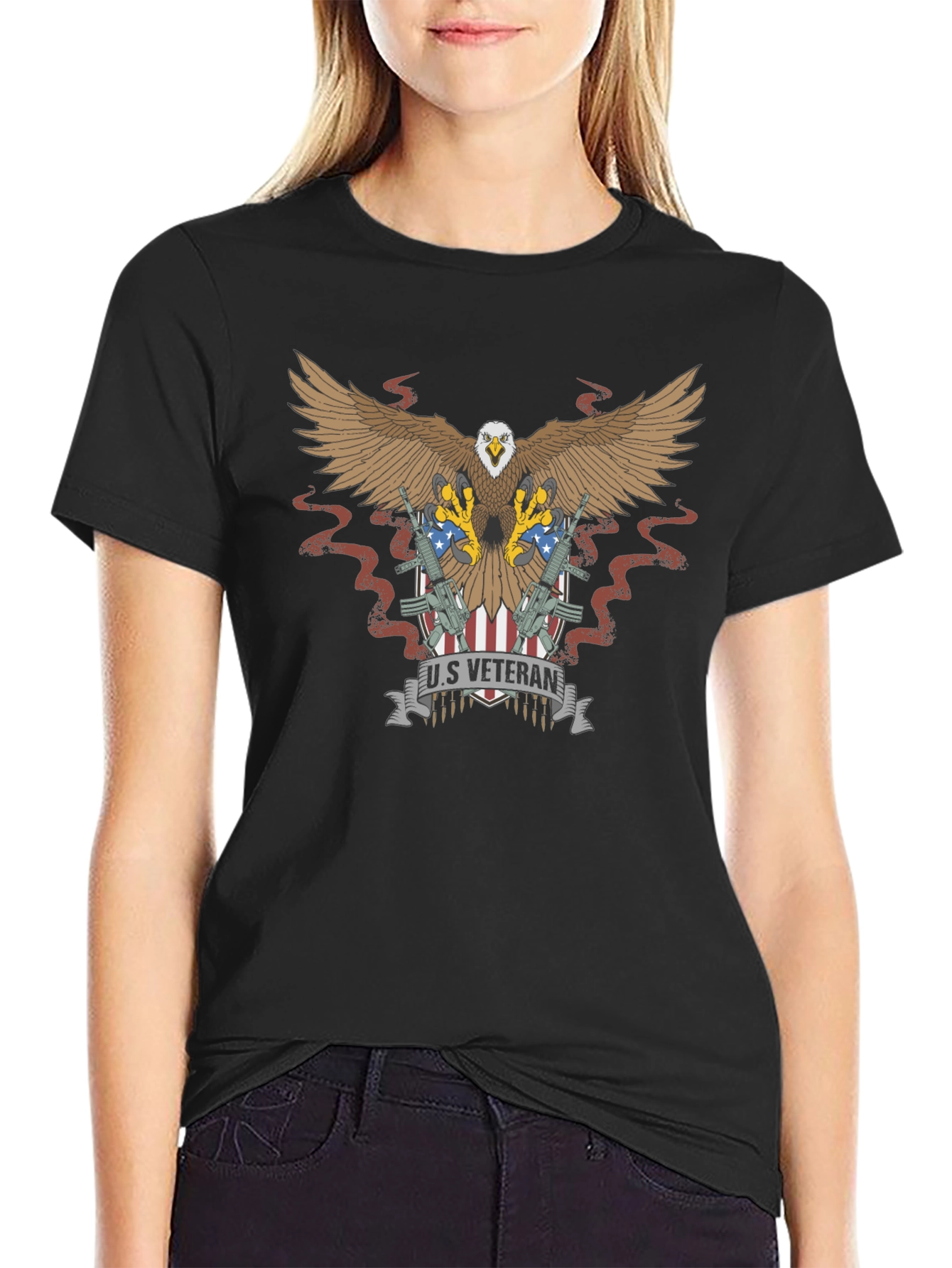 US Veteran Eagle Graphic T-Shirt
