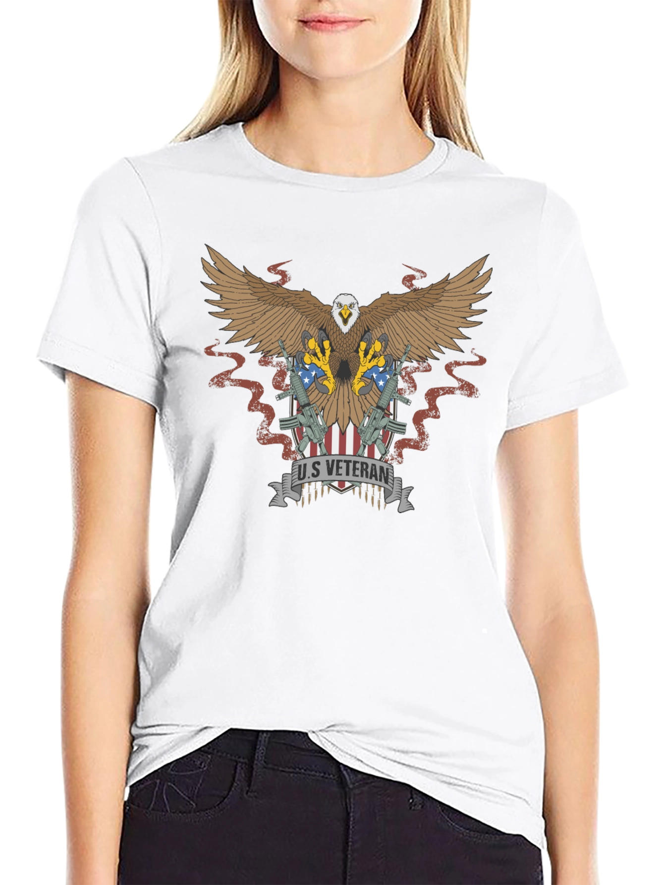 US Veteran Eagle Graphic T-Shirt