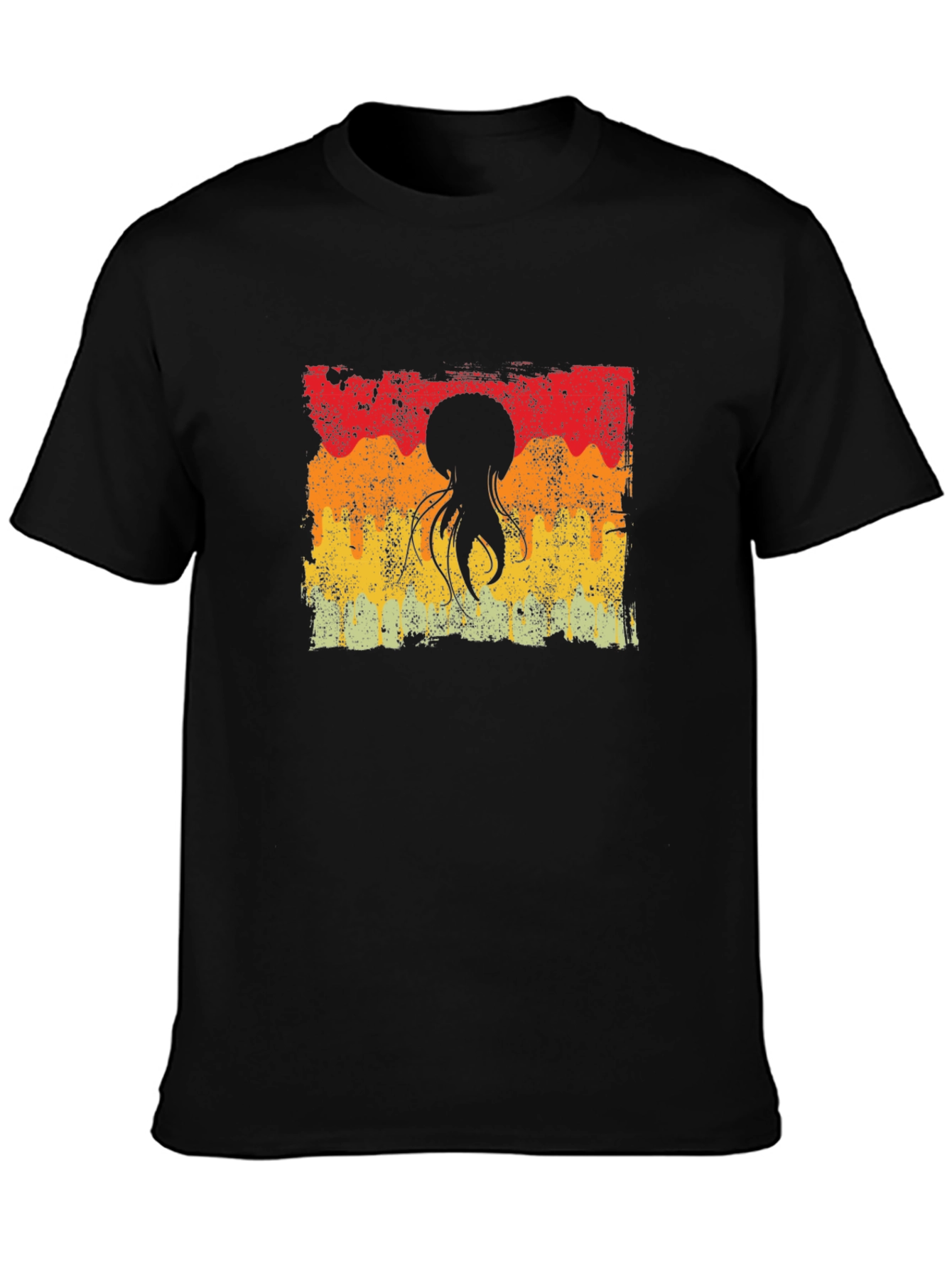 Retro Octopus Sunset Graphic Tee