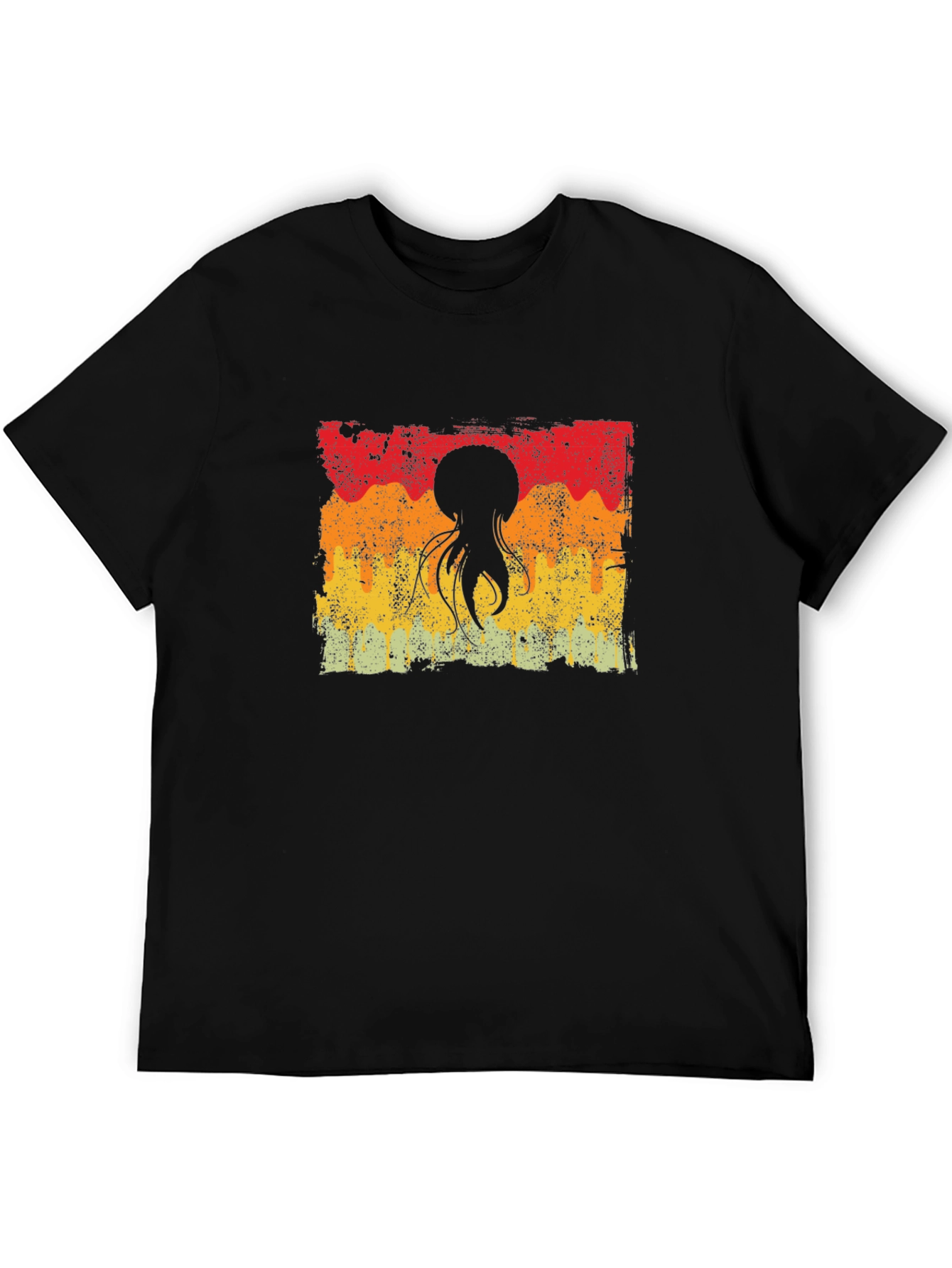 Retro Octopus Sunset Graphic Tee