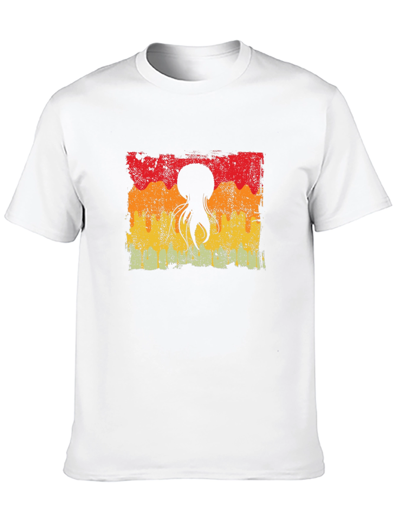 Retro Octopus Sunset Graphic Tee