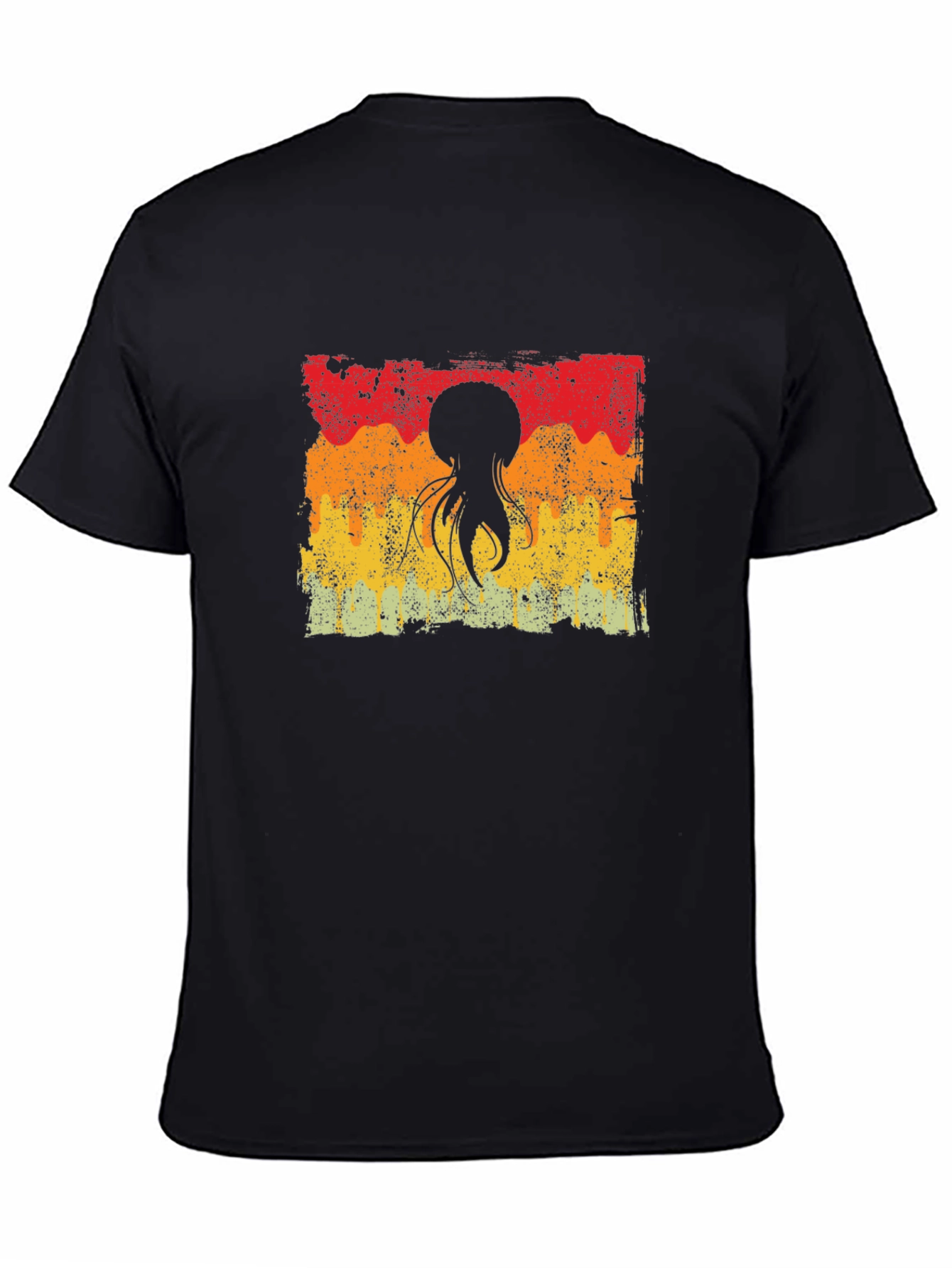 Retro Octopus Sunset Graphic Tee