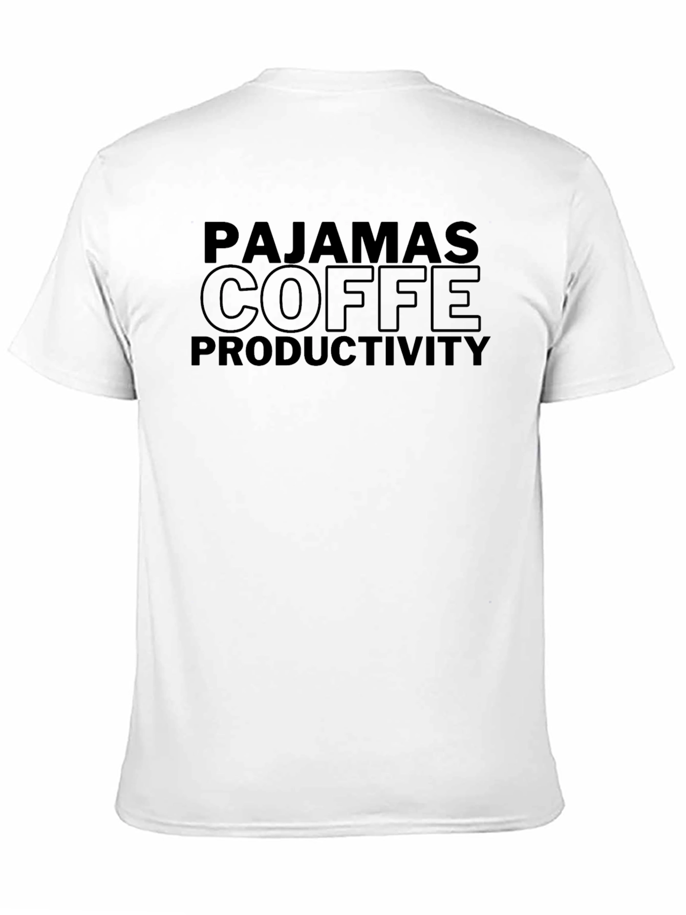 Pajamas Coffee Productivity Black T-Shirt