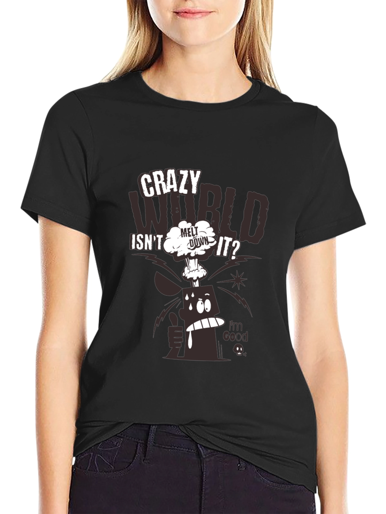 Crazy World Graphic Print T-Shirt