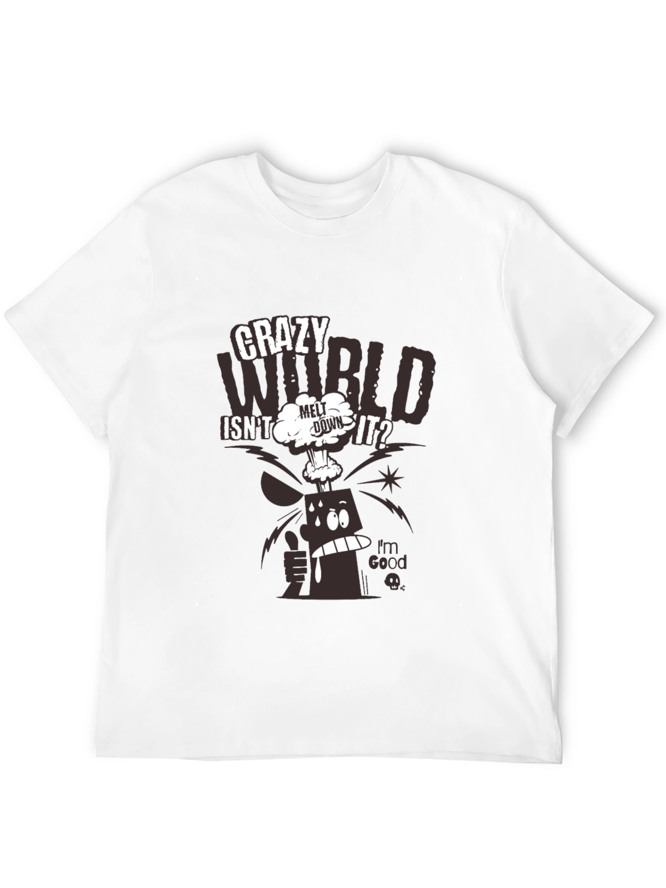 Crazy World Graphic Print T-Shirt