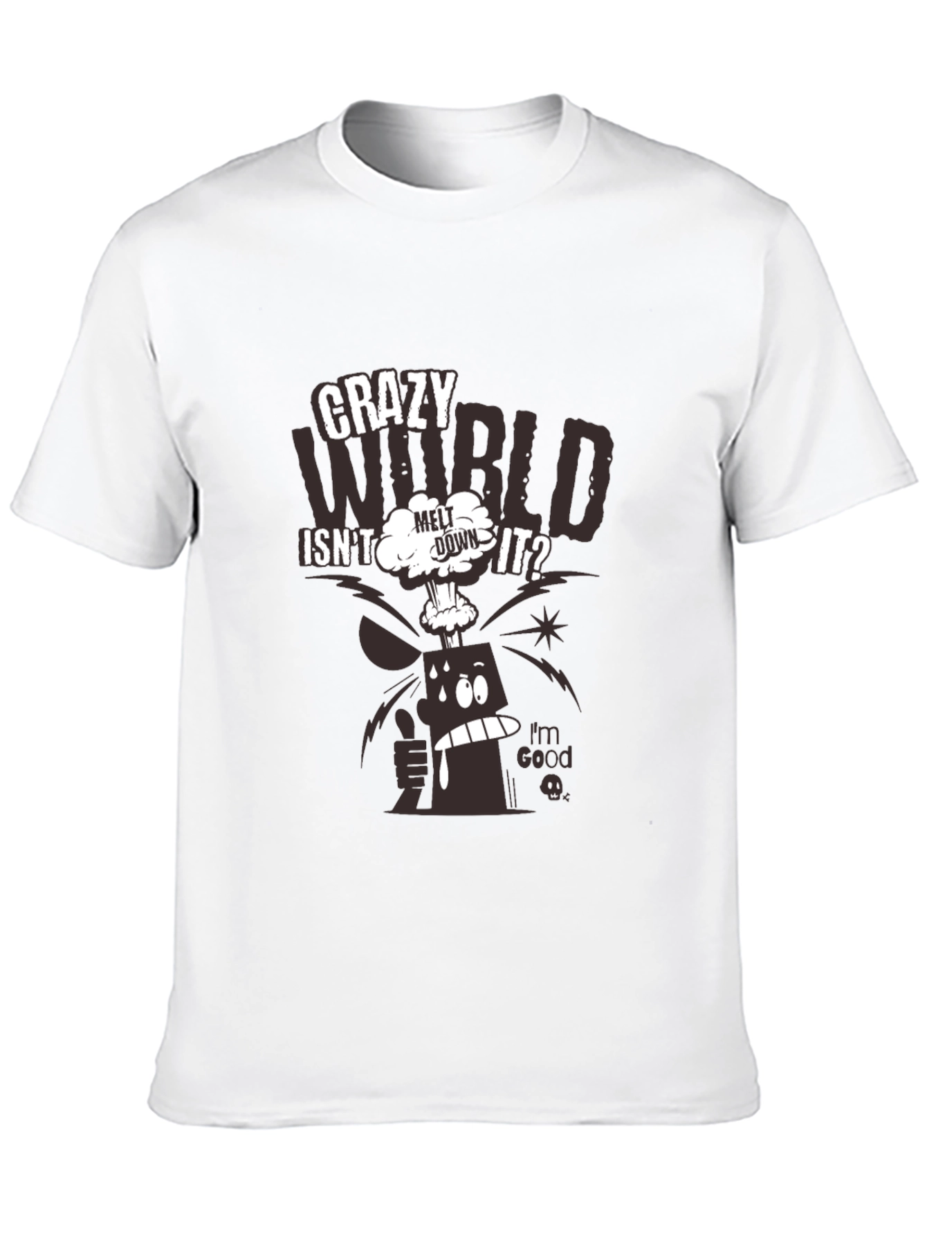 Crazy World Graphic Print T-Shirt