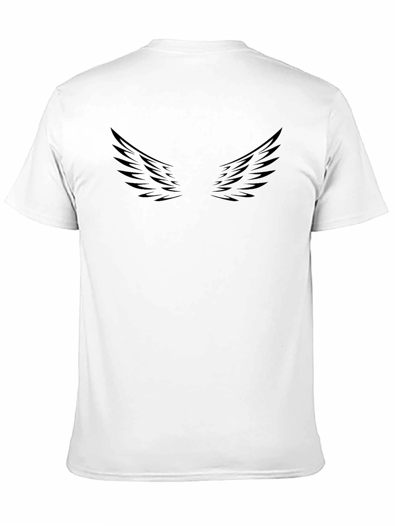 Black Winged Graphic Crew Neck Tee