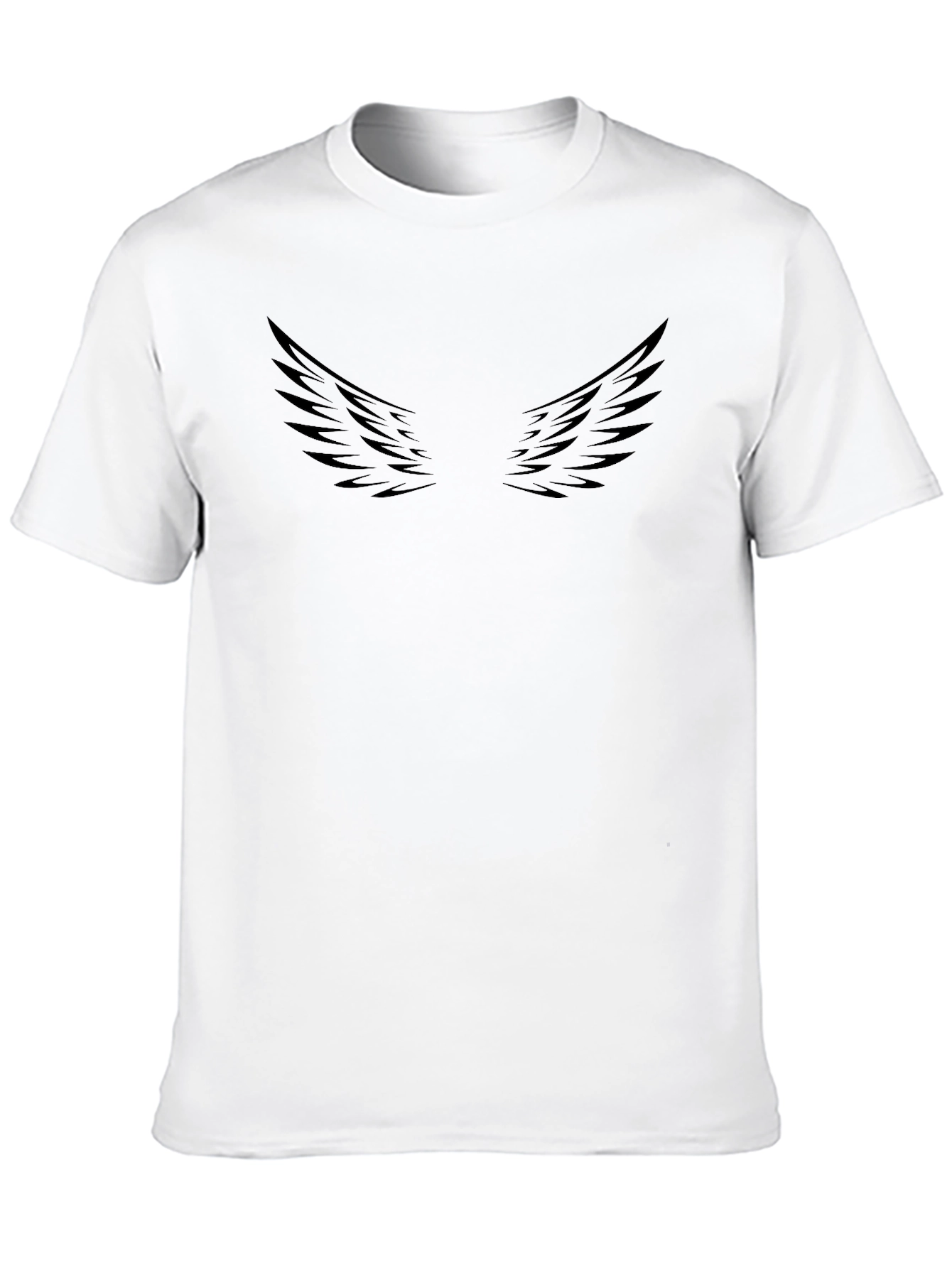 Black Winged Graphic Crew Neck Tee