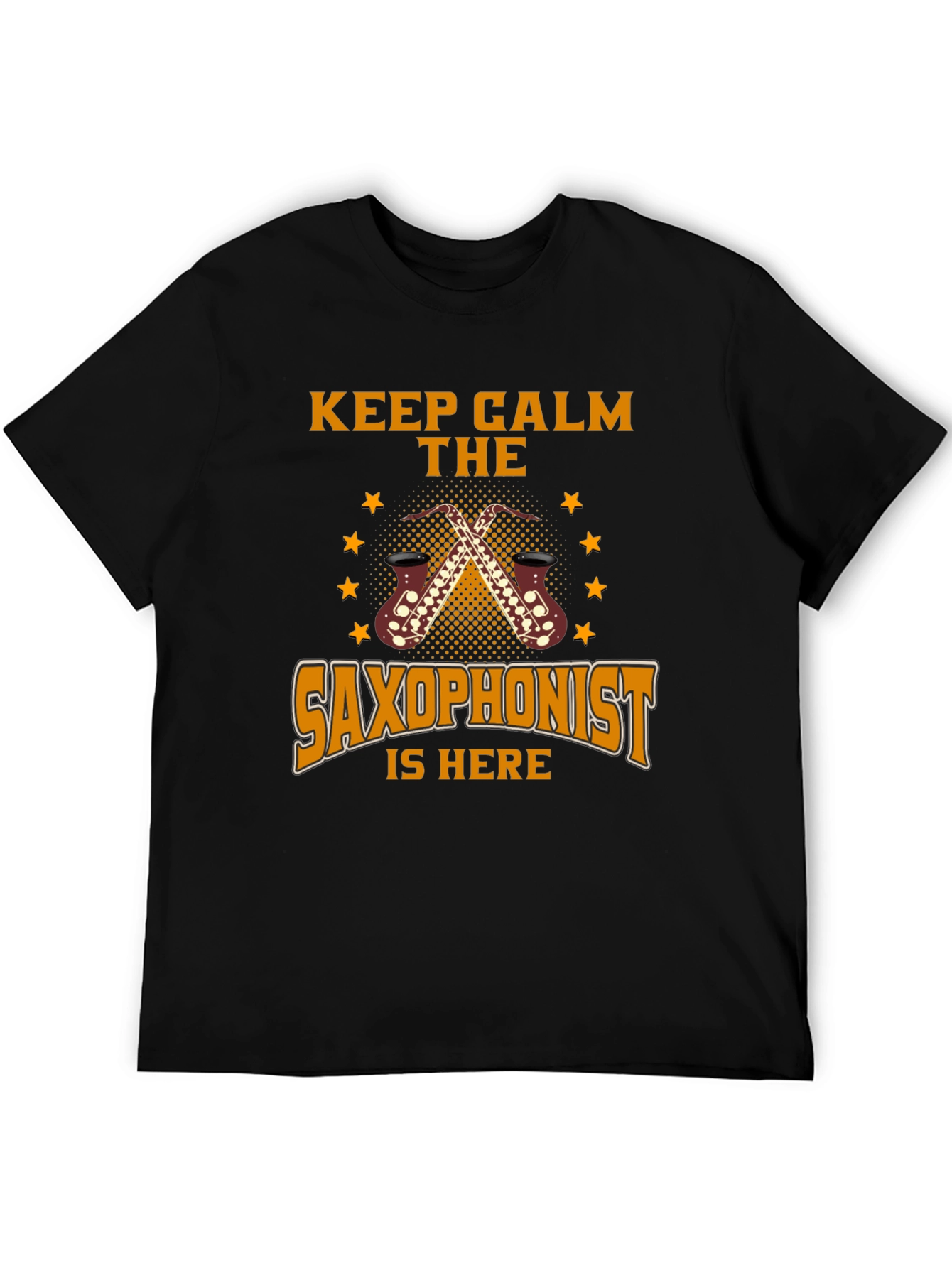 Keep Calm Saxophonist T-Shirt - Black