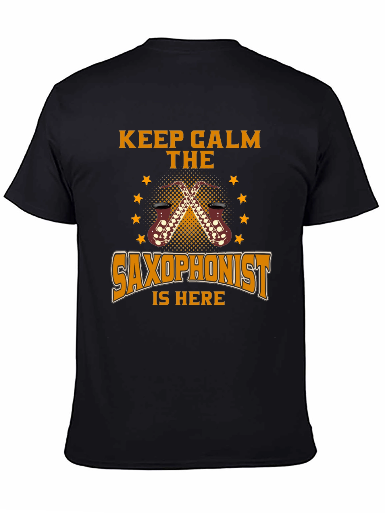 Keep Calm Saxophonist T-Shirt - Black