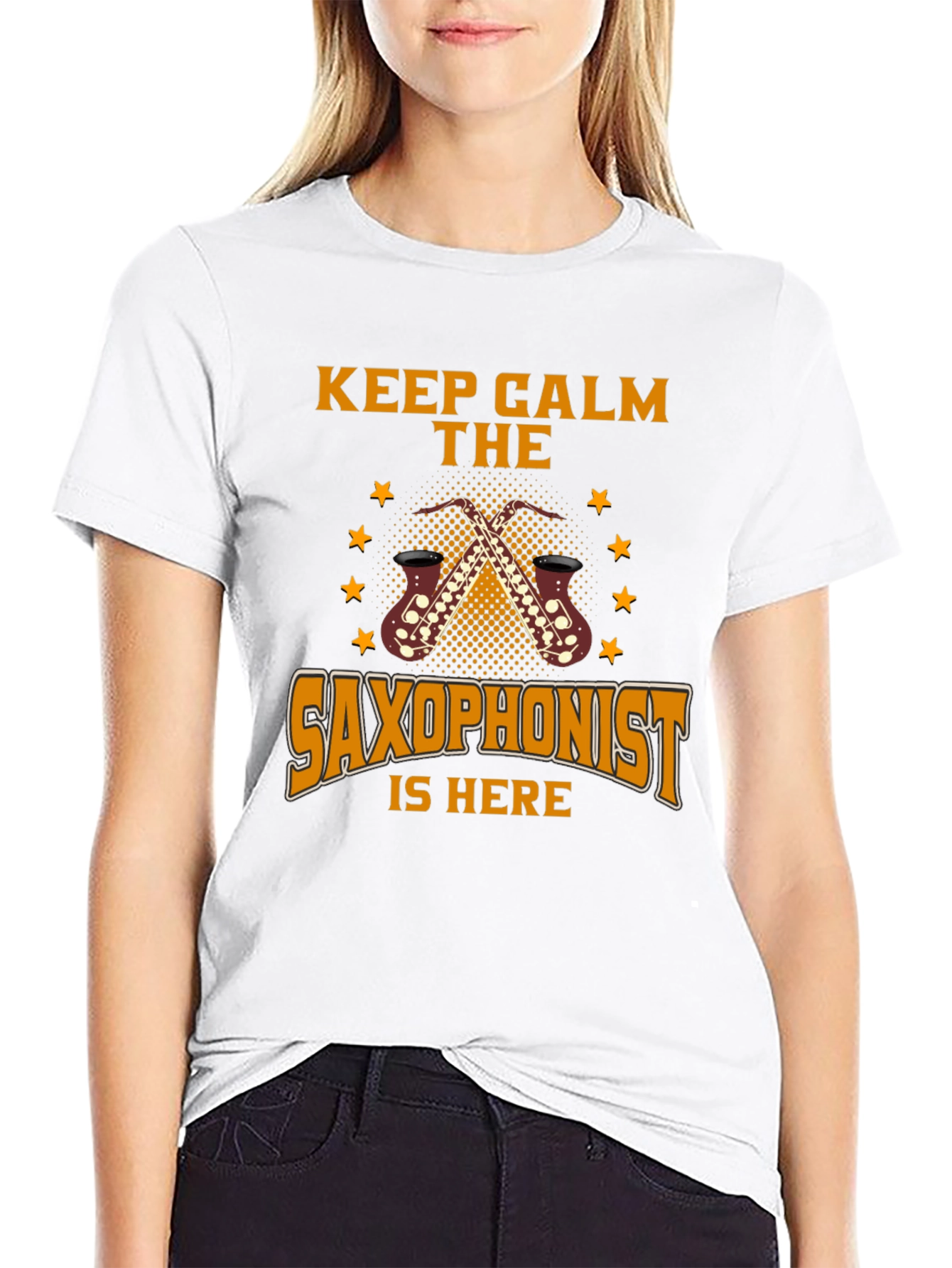 Keep Calm Saxophonist T-Shirt - Black
