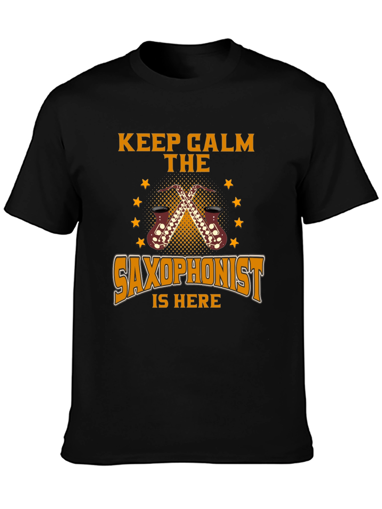 Keep Calm Saxophonist T-Shirt - Black