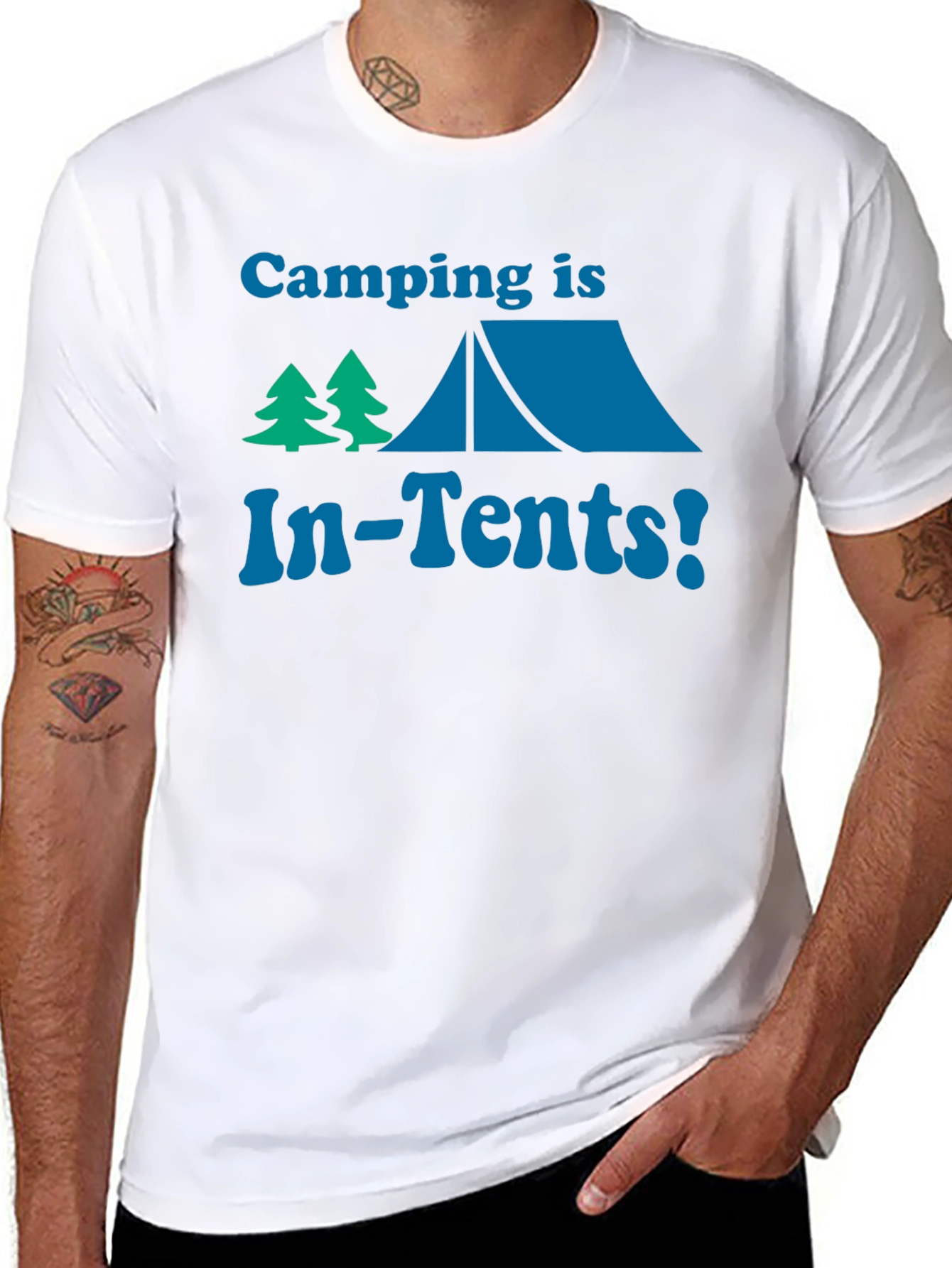 Camping Is In-Tents! Funny Graphic Tee