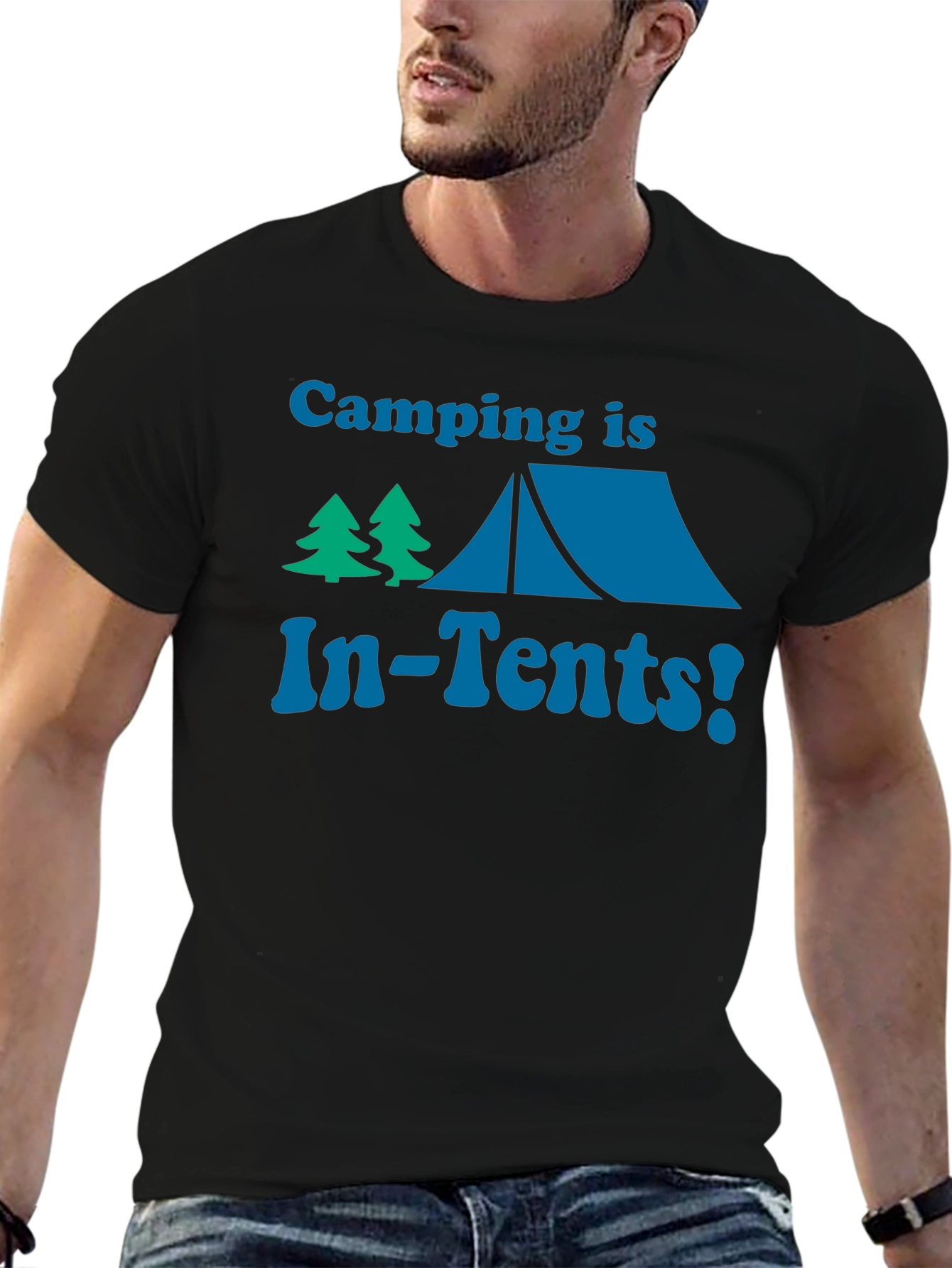 Camping Is In-Tents! Funny Graphic Tee