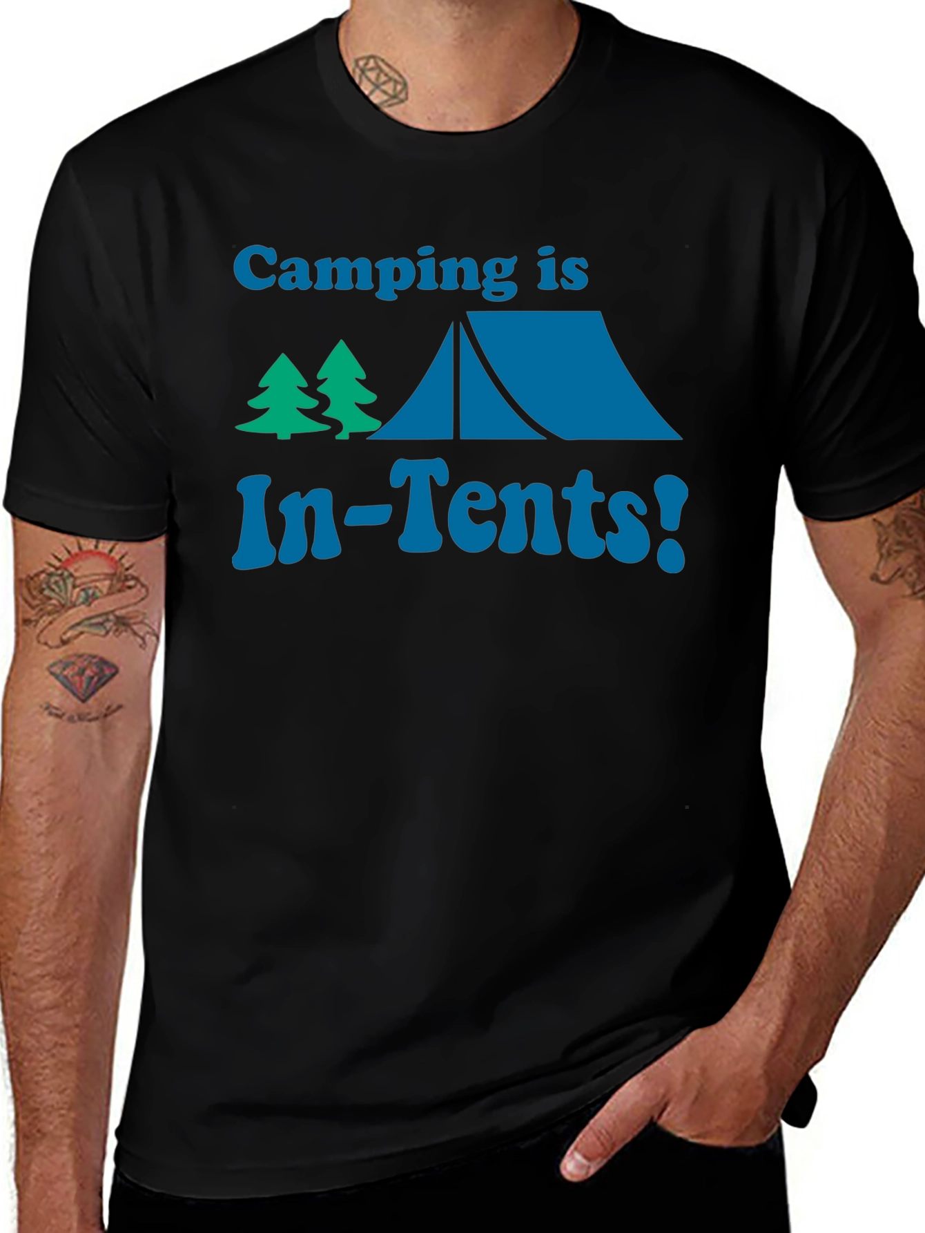 Camping Is In-Tents! Funny Graphic Tee
