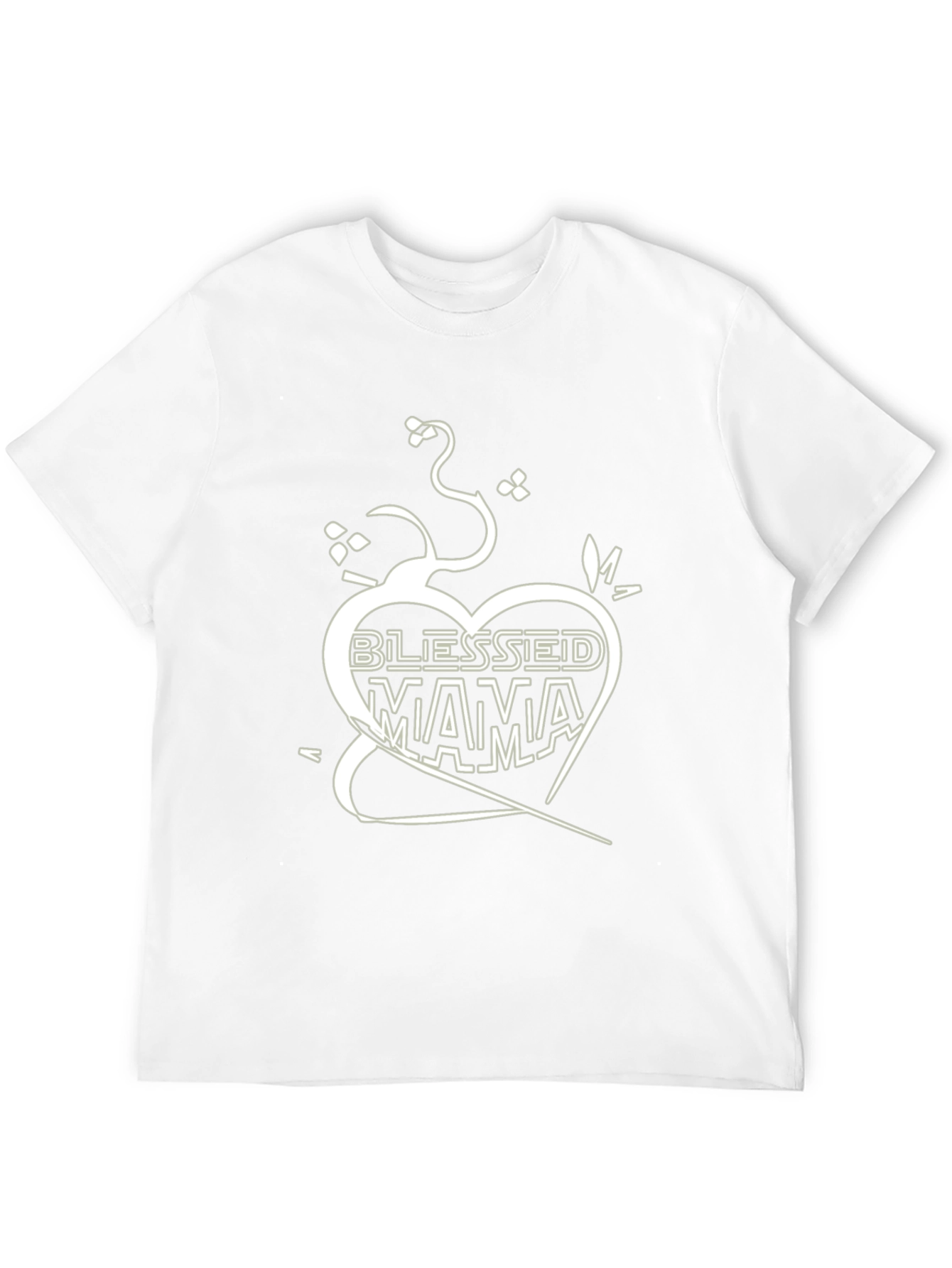 Blessed Mama Graphic Tee - Black Cotton Shirt