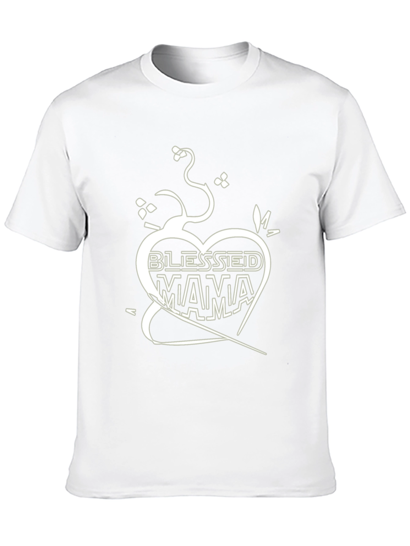 Blessed Mama Graphic Tee - Black Cotton Shirt