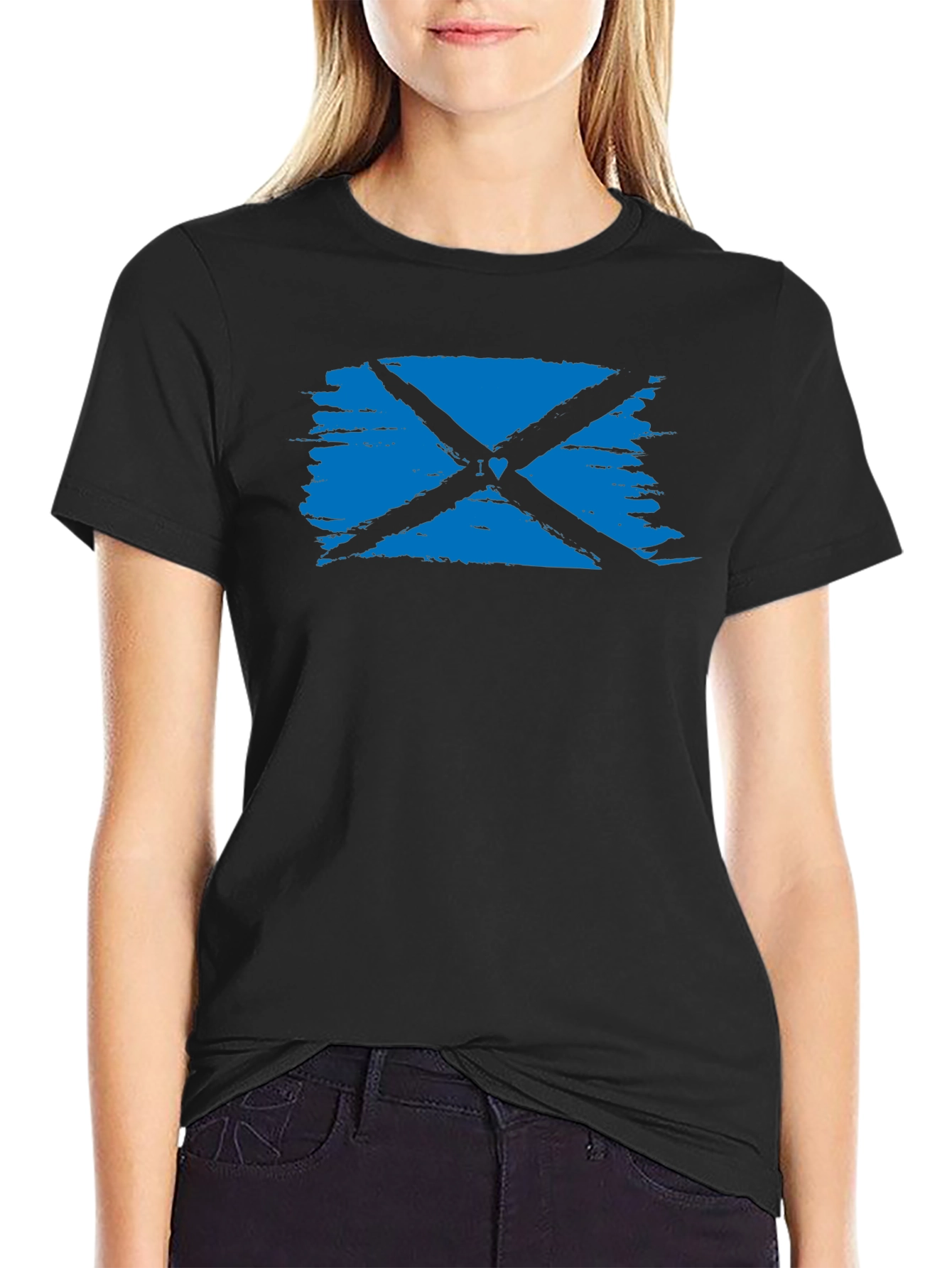Scottish Flag Black T-Shirt