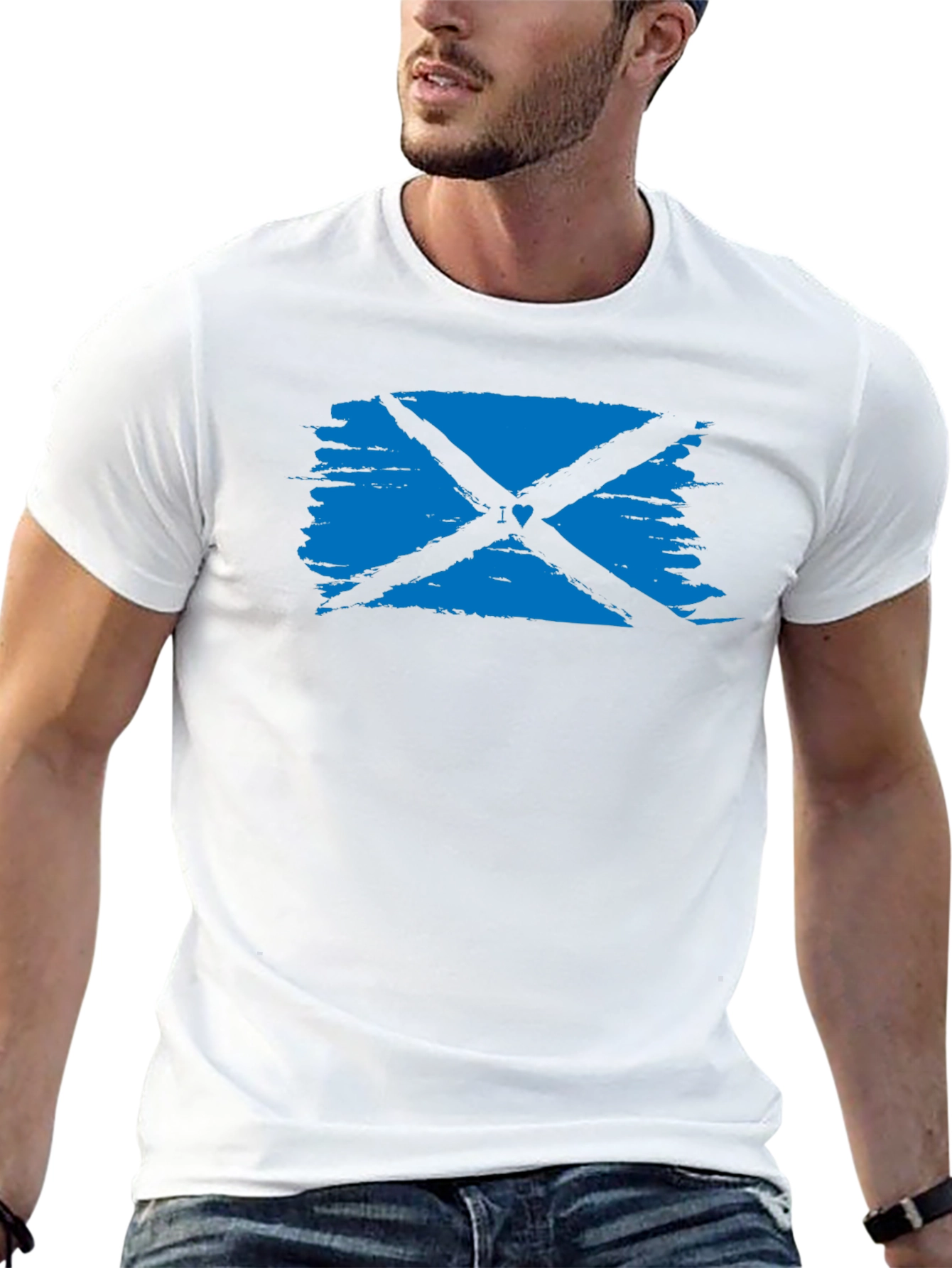Scottish Flag Black T-Shirt