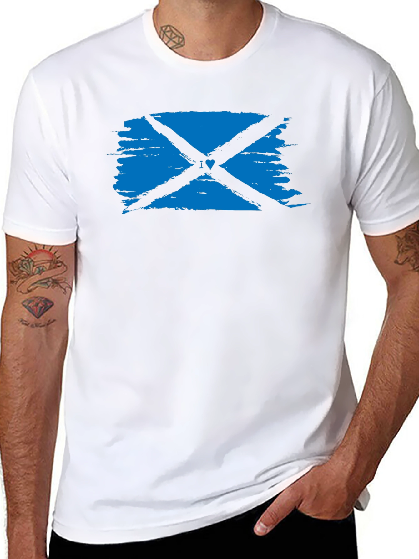 Scottish Flag Black T-Shirt