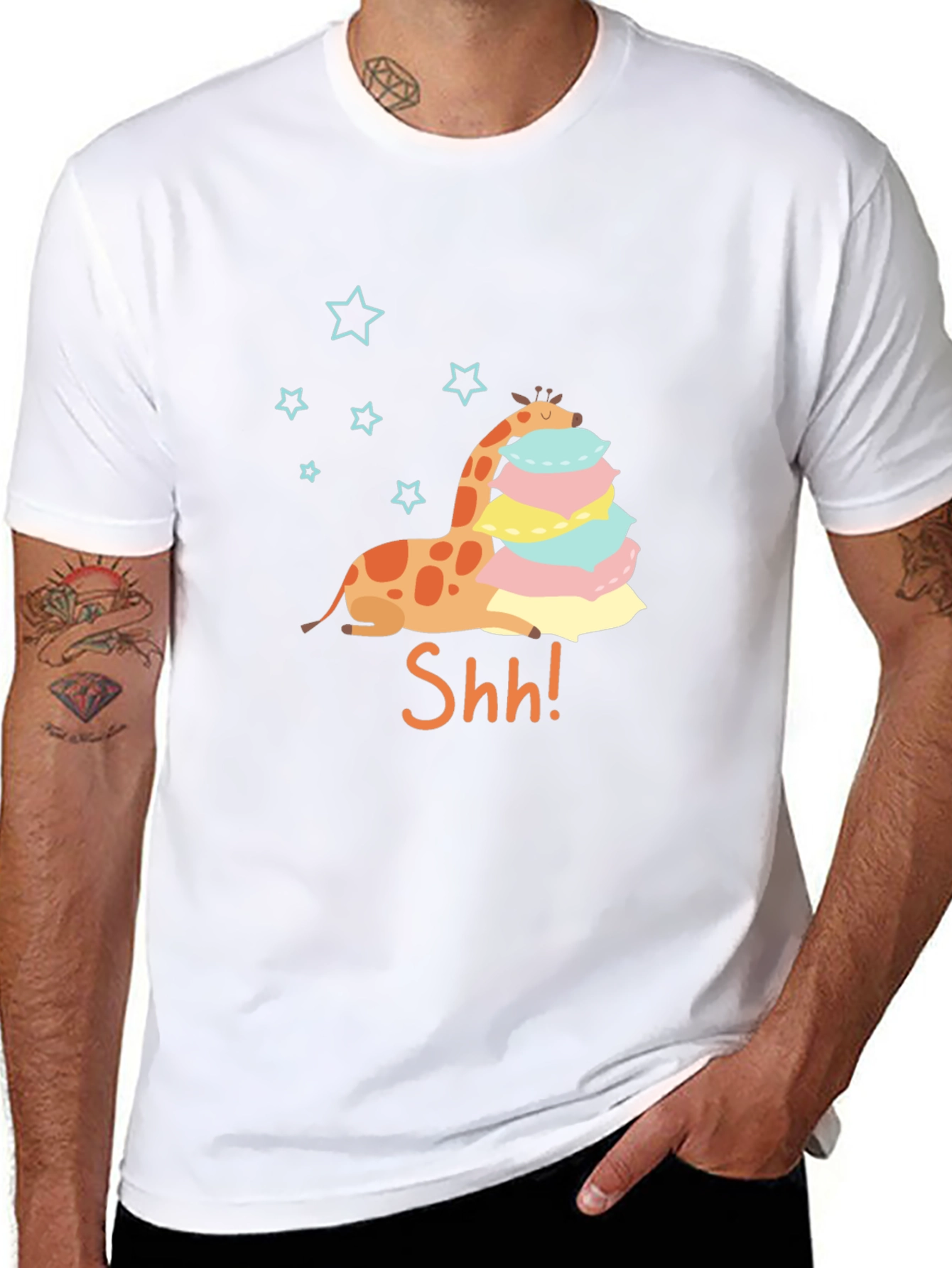 Giraffe Shh! Graphic Tee - Cute & Comfy T-Shirt