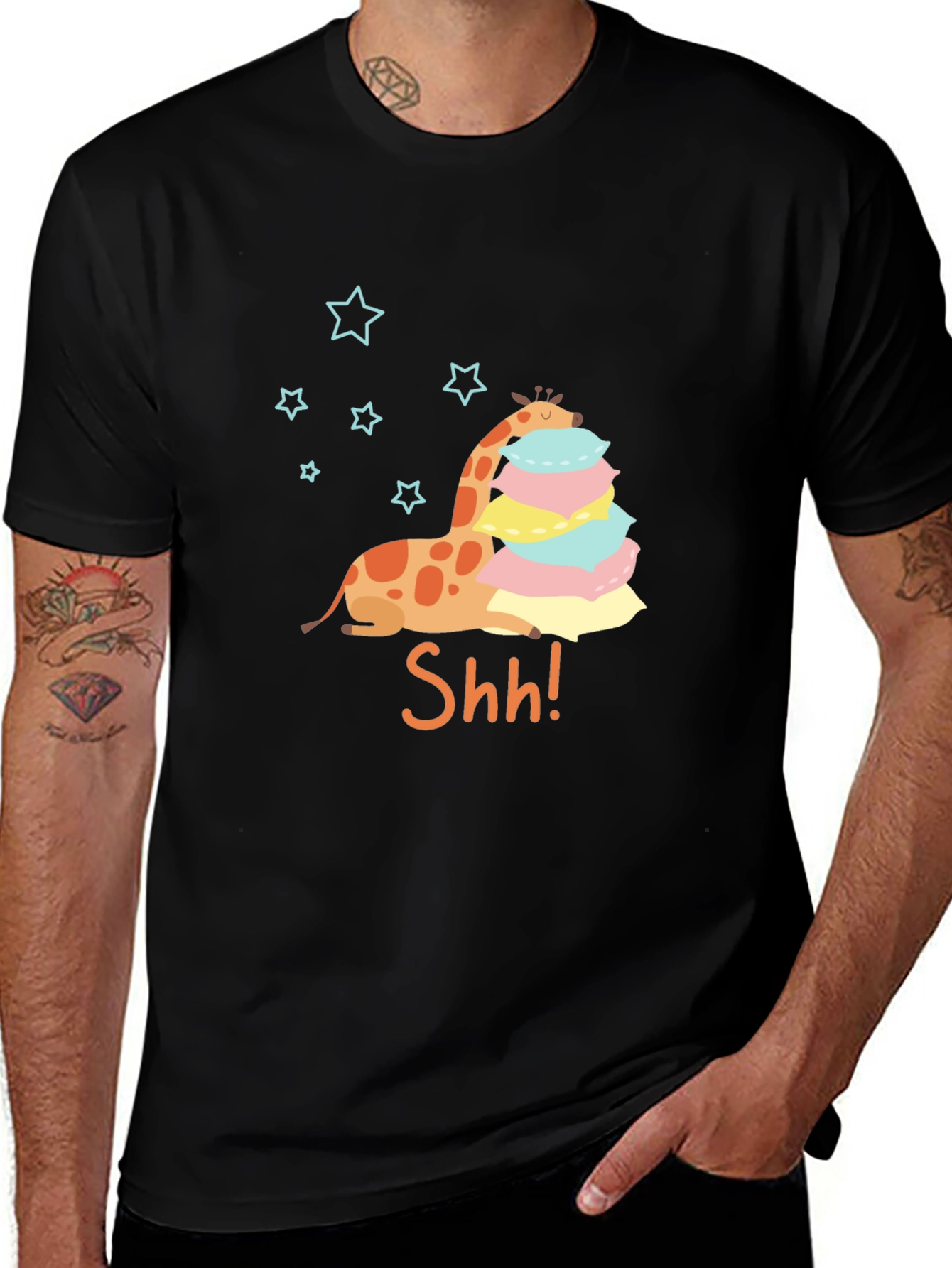 Giraffe Shh! Graphic Tee - Cute & Comfy T-Shirt