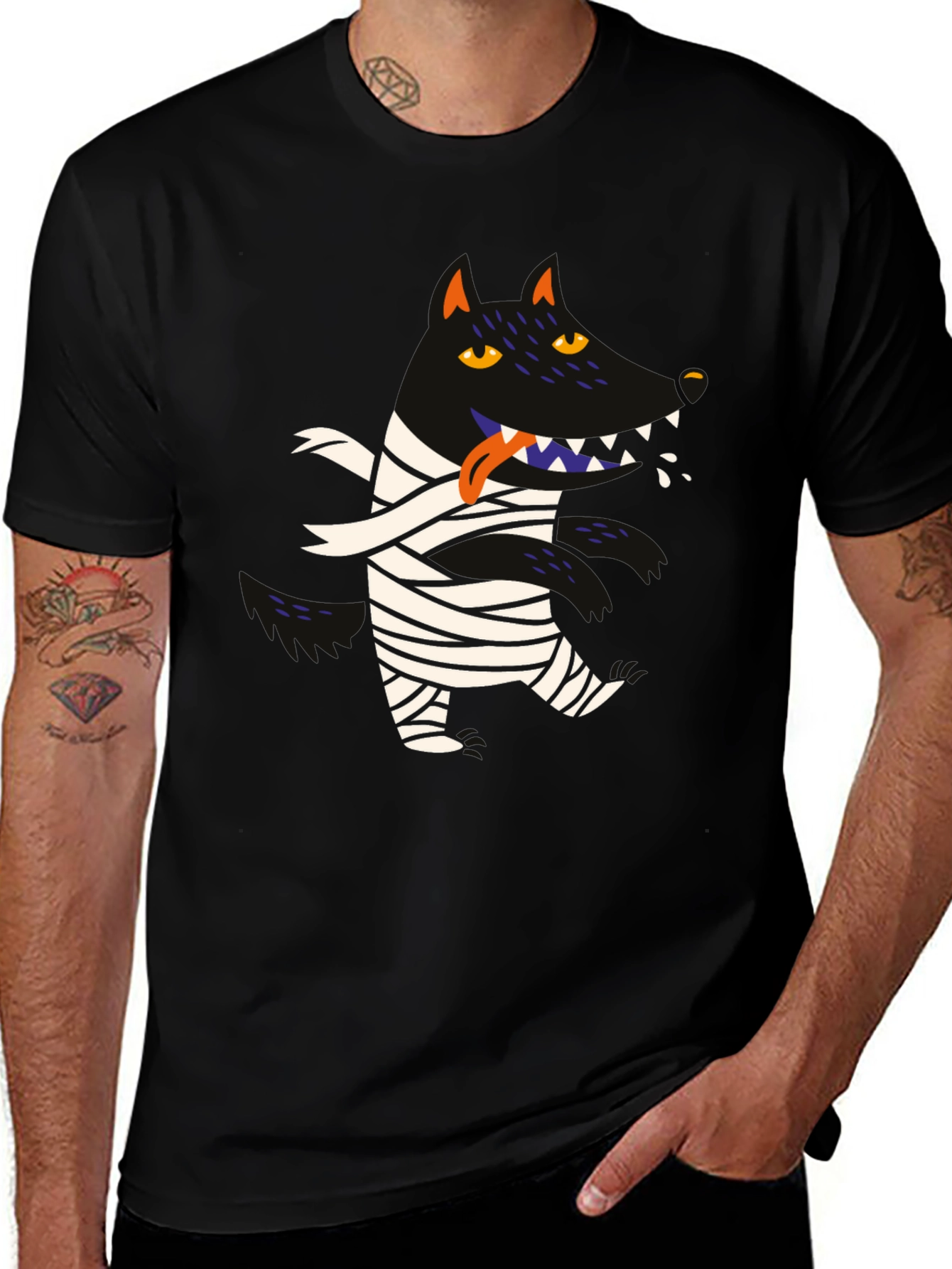 Monster Mummy Graphic Tee - Halloween Apparel