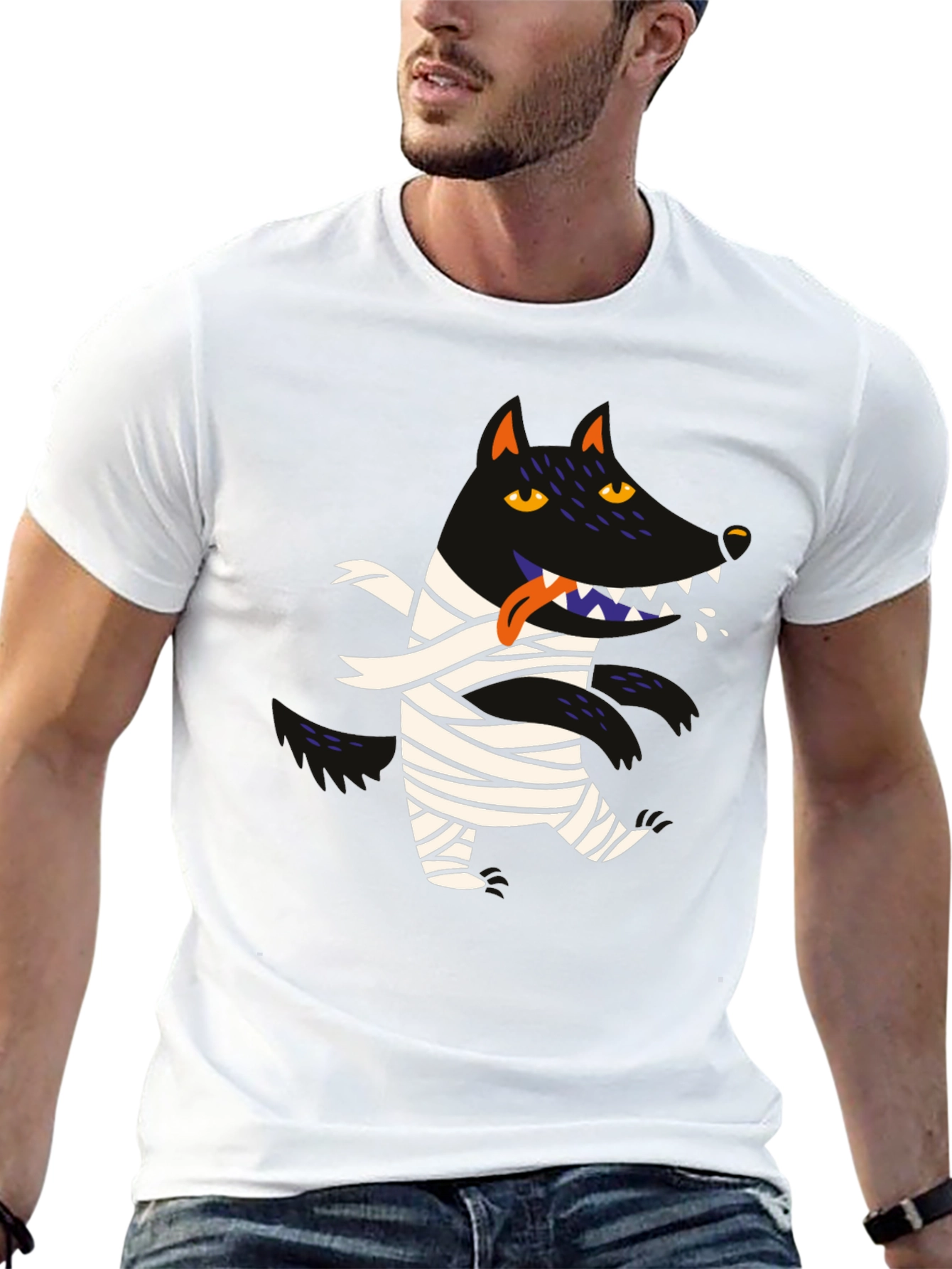 Monster Mummy Graphic Tee - Halloween Apparel