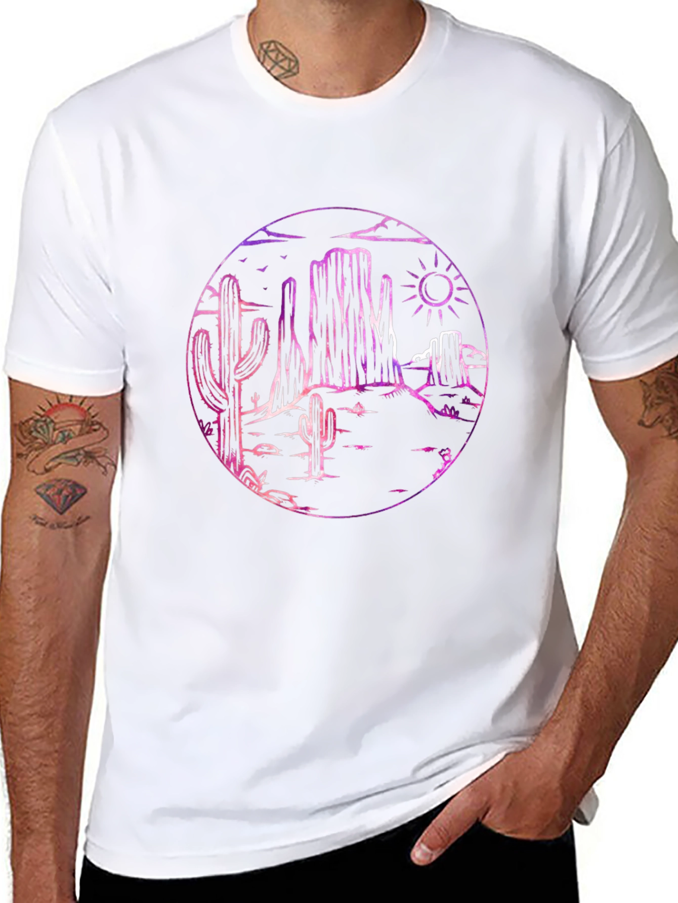 Desert Scene Black T-Shirt