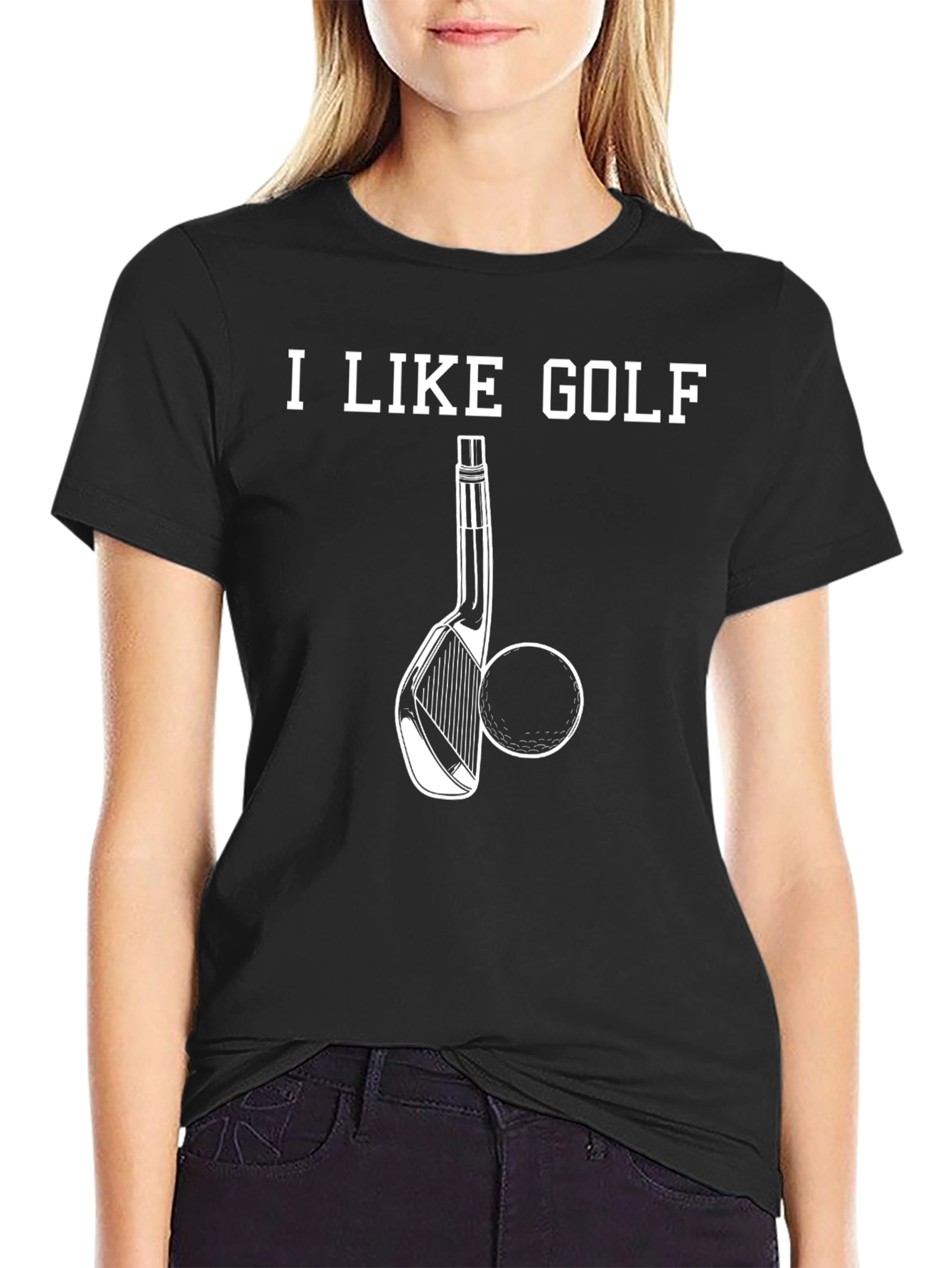 I Like Golf Black T-Shirt