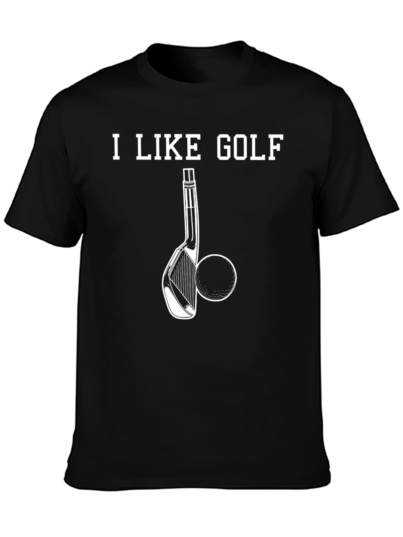 I Like Golf Black T-Shirt