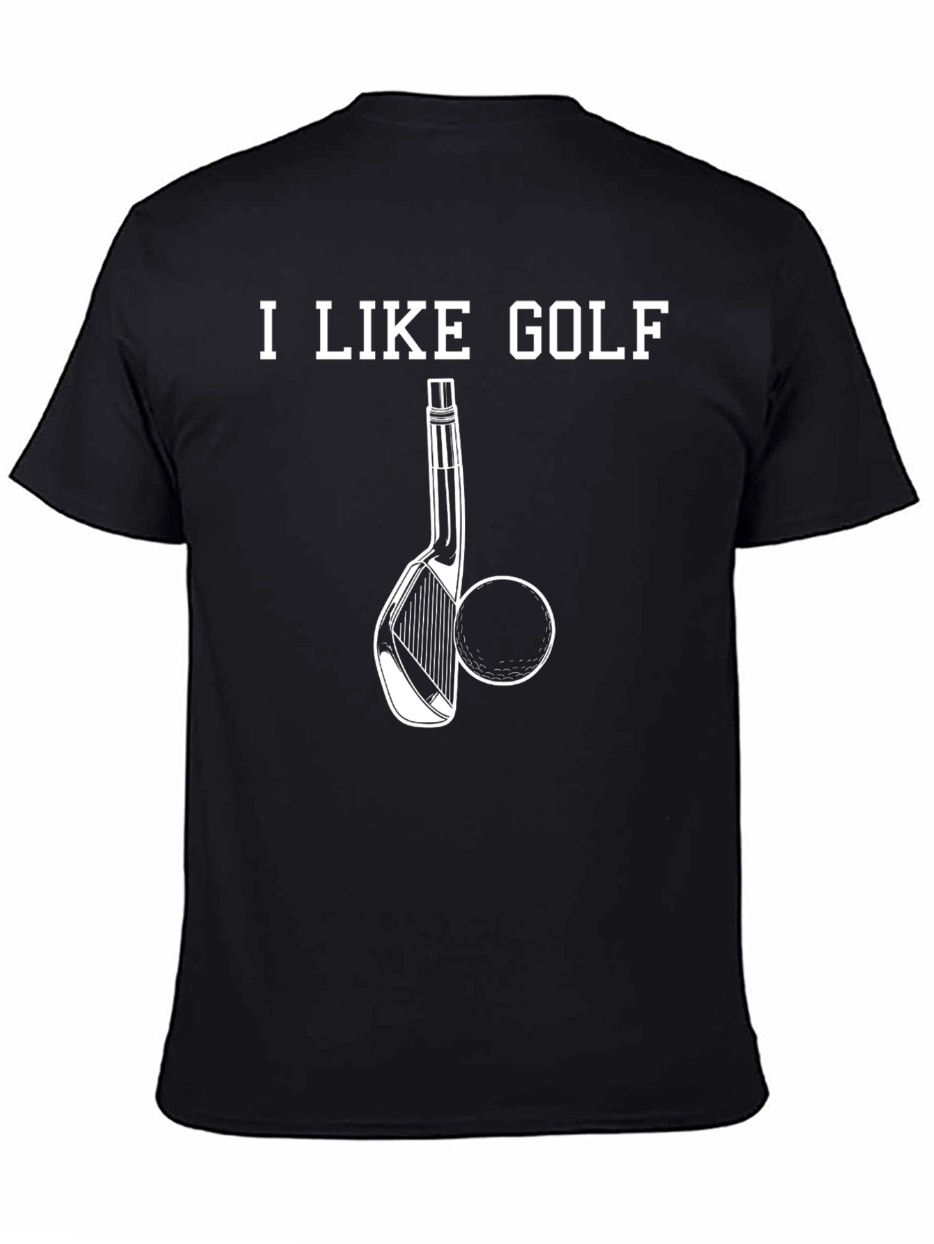 I Like Golf Black T-Shirt