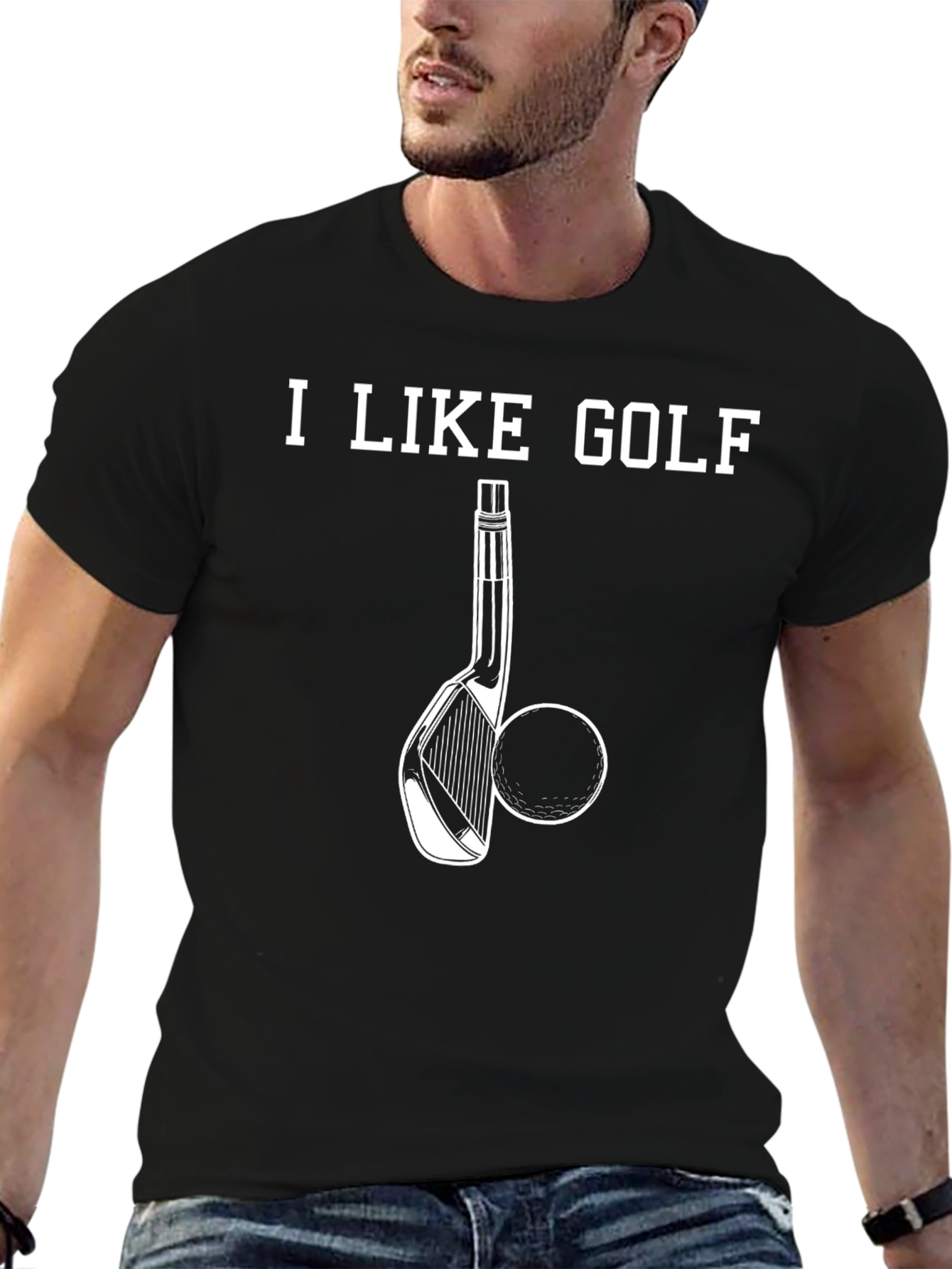 I Like Golf Black T-Shirt