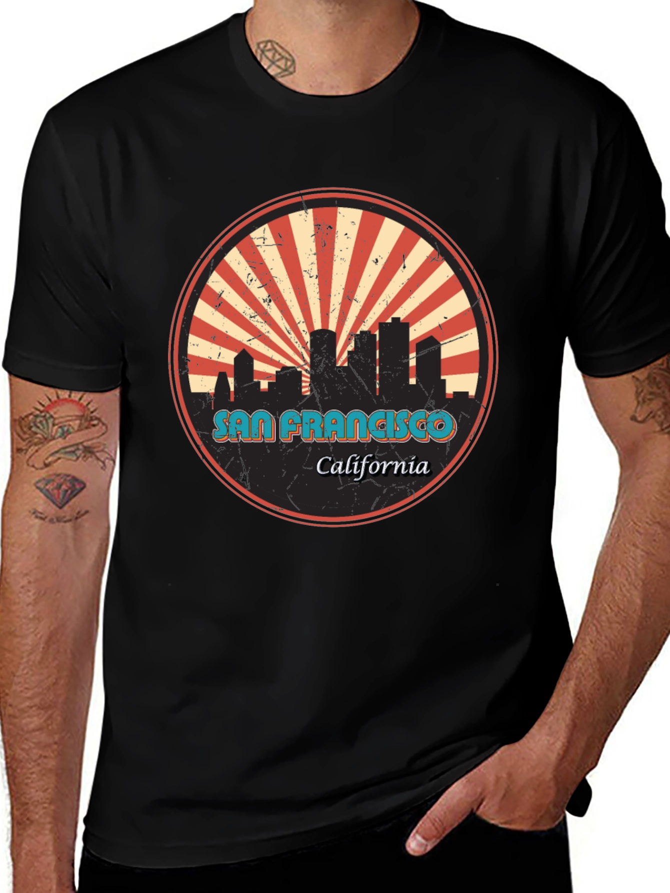 Retro San Francisco Skyline T-Shirt - City Pride