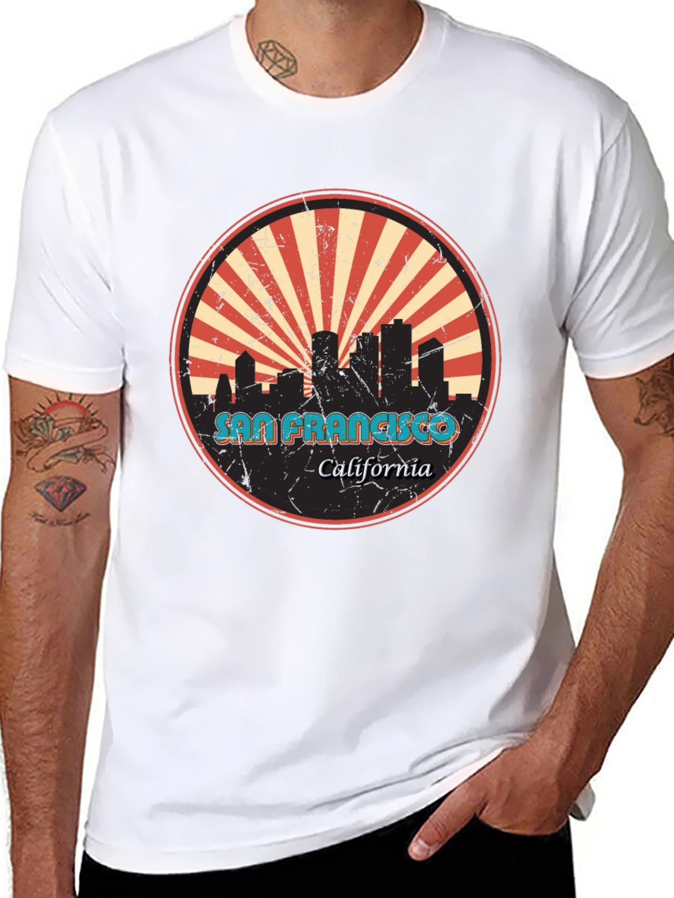 Retro San Francisco Skyline T-Shirt - City Pride