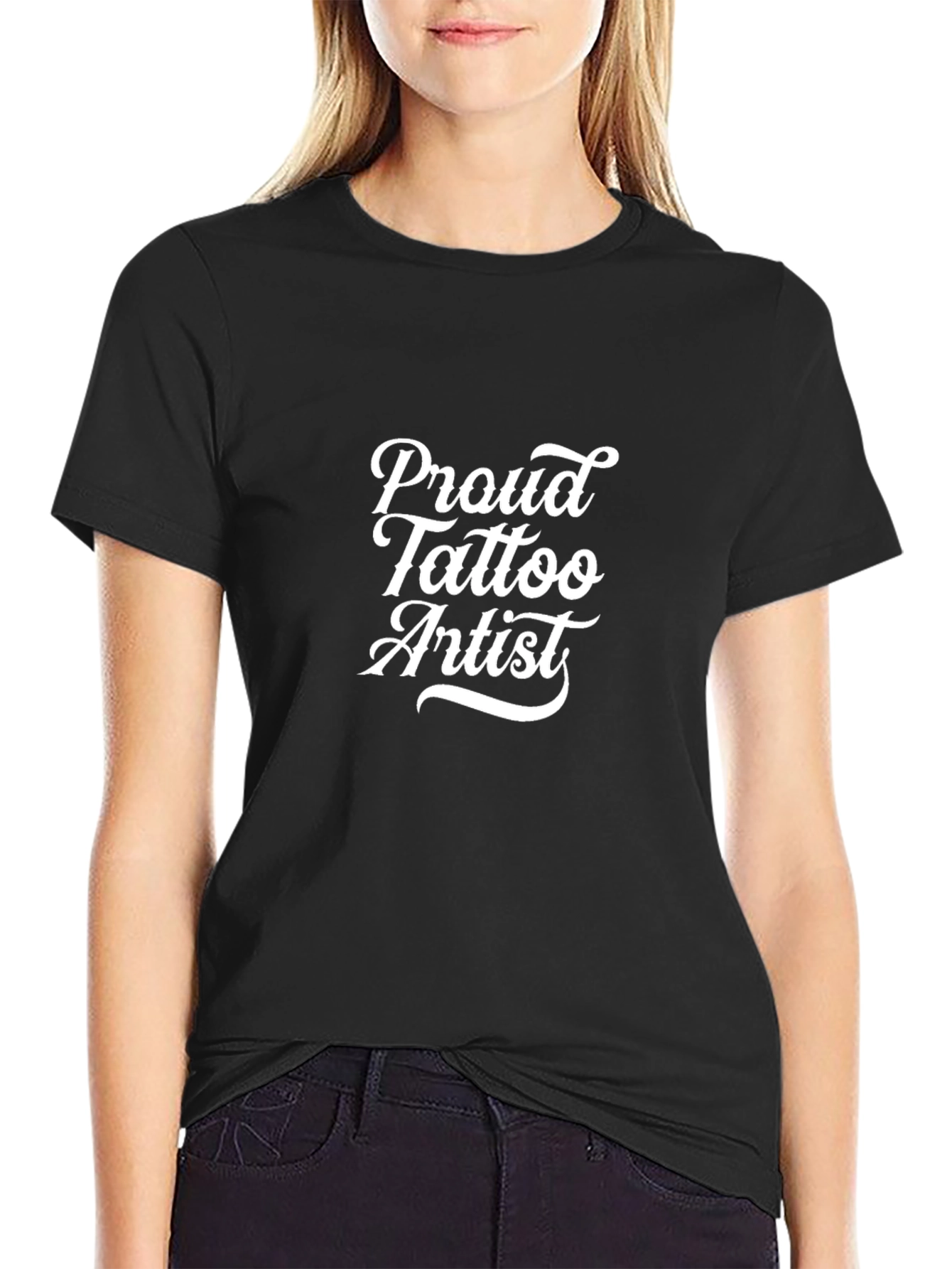 Proud Tattoo Artist Black Graphic Tee