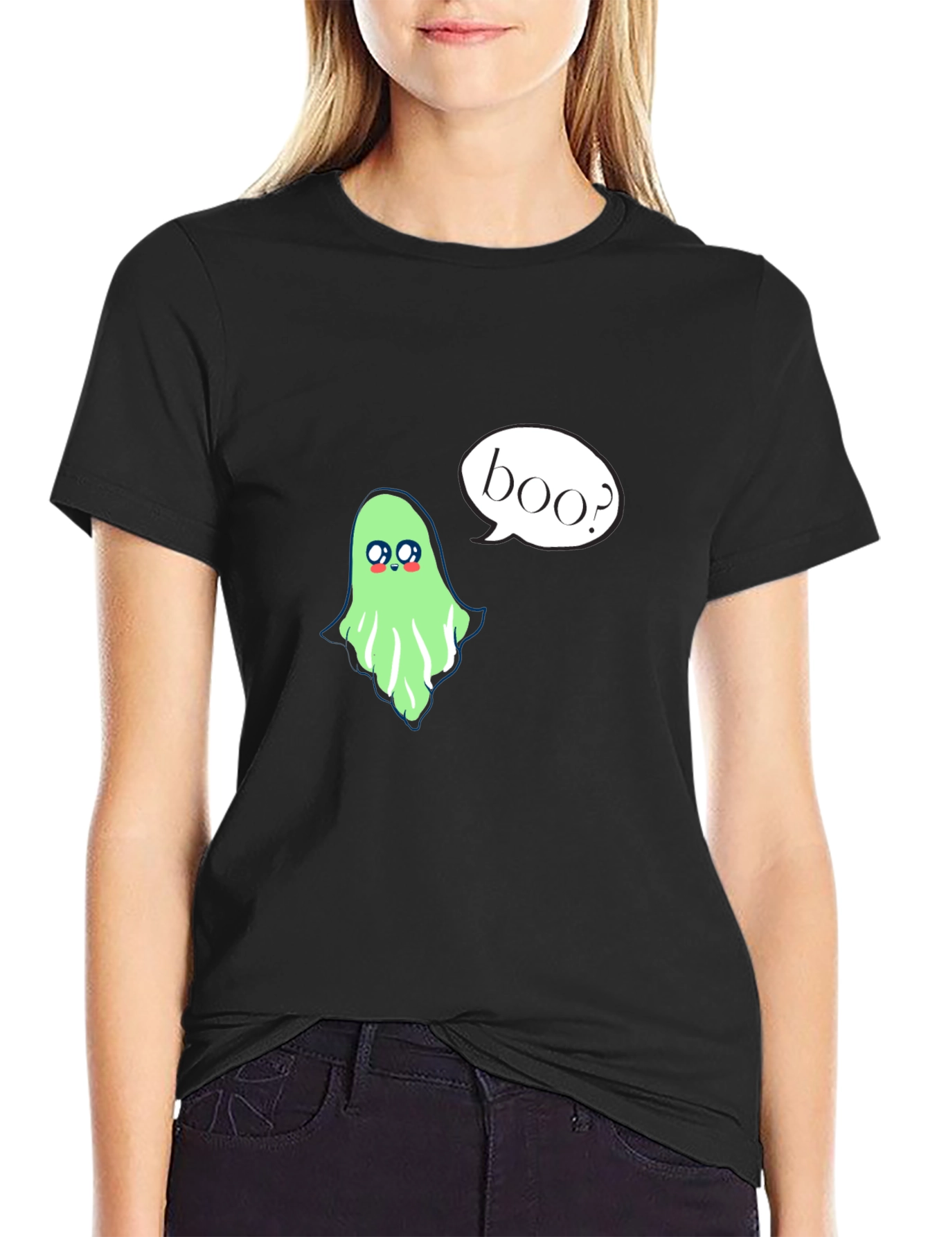 Boo Ghost Graphic T-Shirt - Spooky & Fun