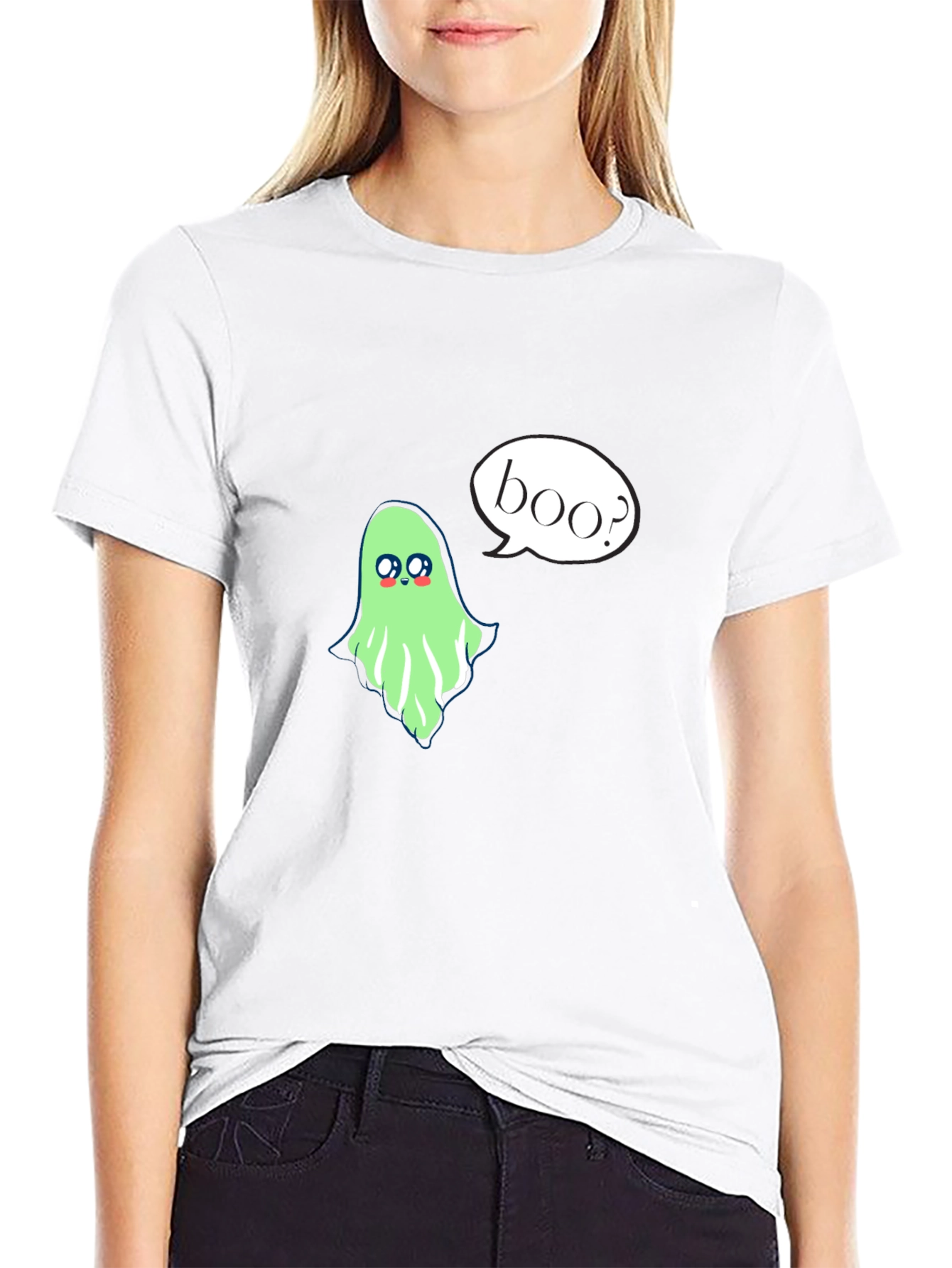 Boo Ghost Graphic T-Shirt - Spooky & Fun
